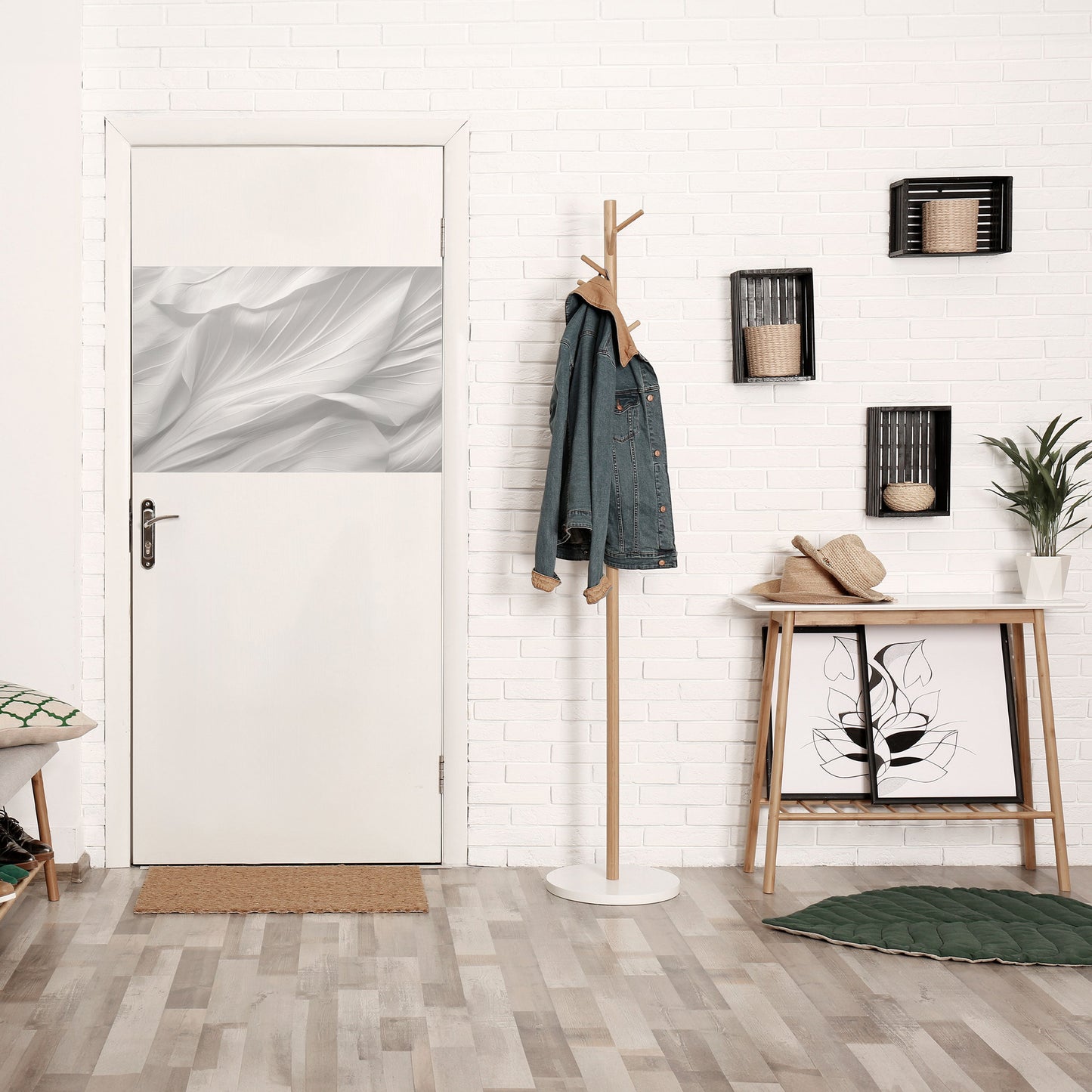 SILKEN SERENITY horisontell poster med självhäftande text
