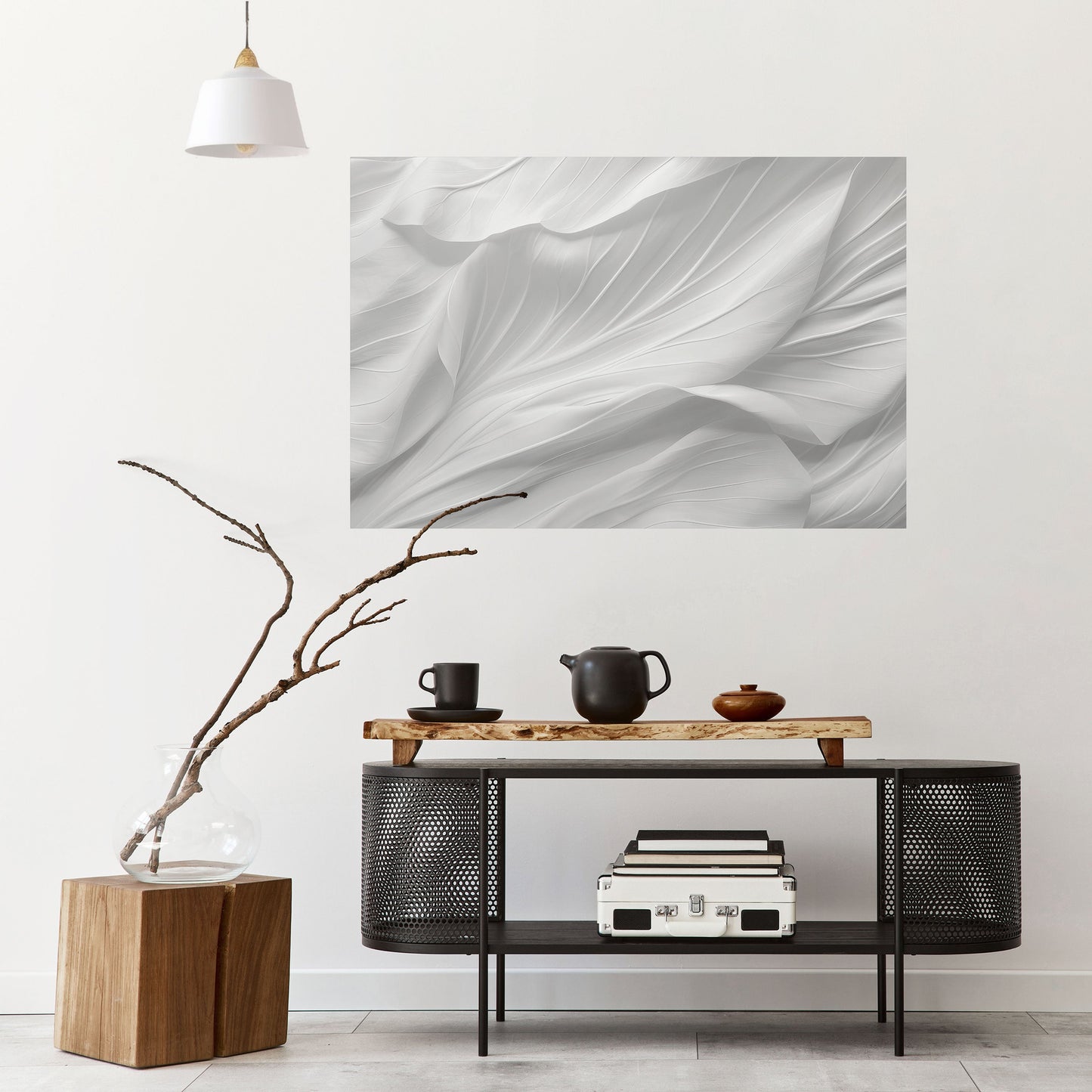 SILKEN SERENITY horisontell poster med självhäftande text