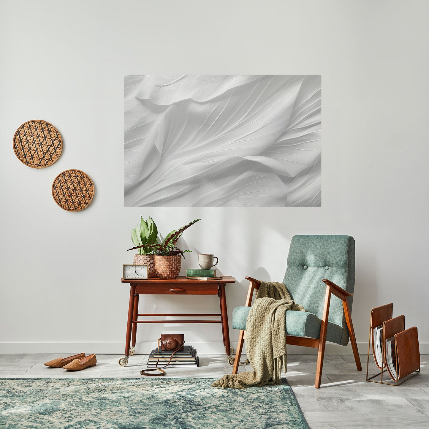 SILKEN SERENITY horisontell poster med självhäftande text