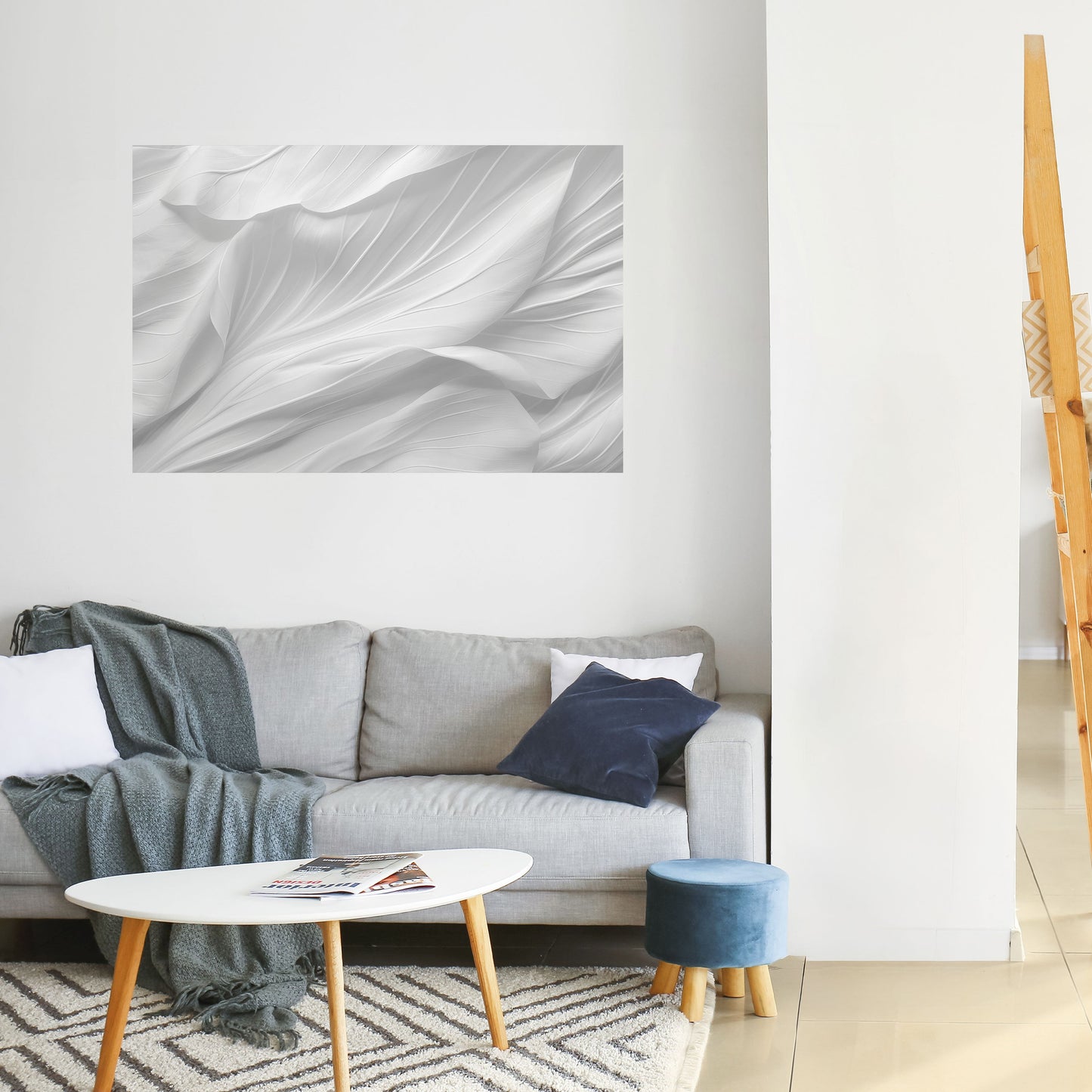 SILKEN SERENITY horisontell poster med självhäftande text