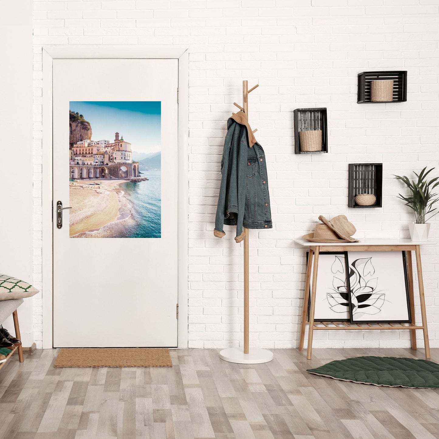 ARKITEKTONISK FANTASI MED SJÖVÄGEN – självhäftande poster