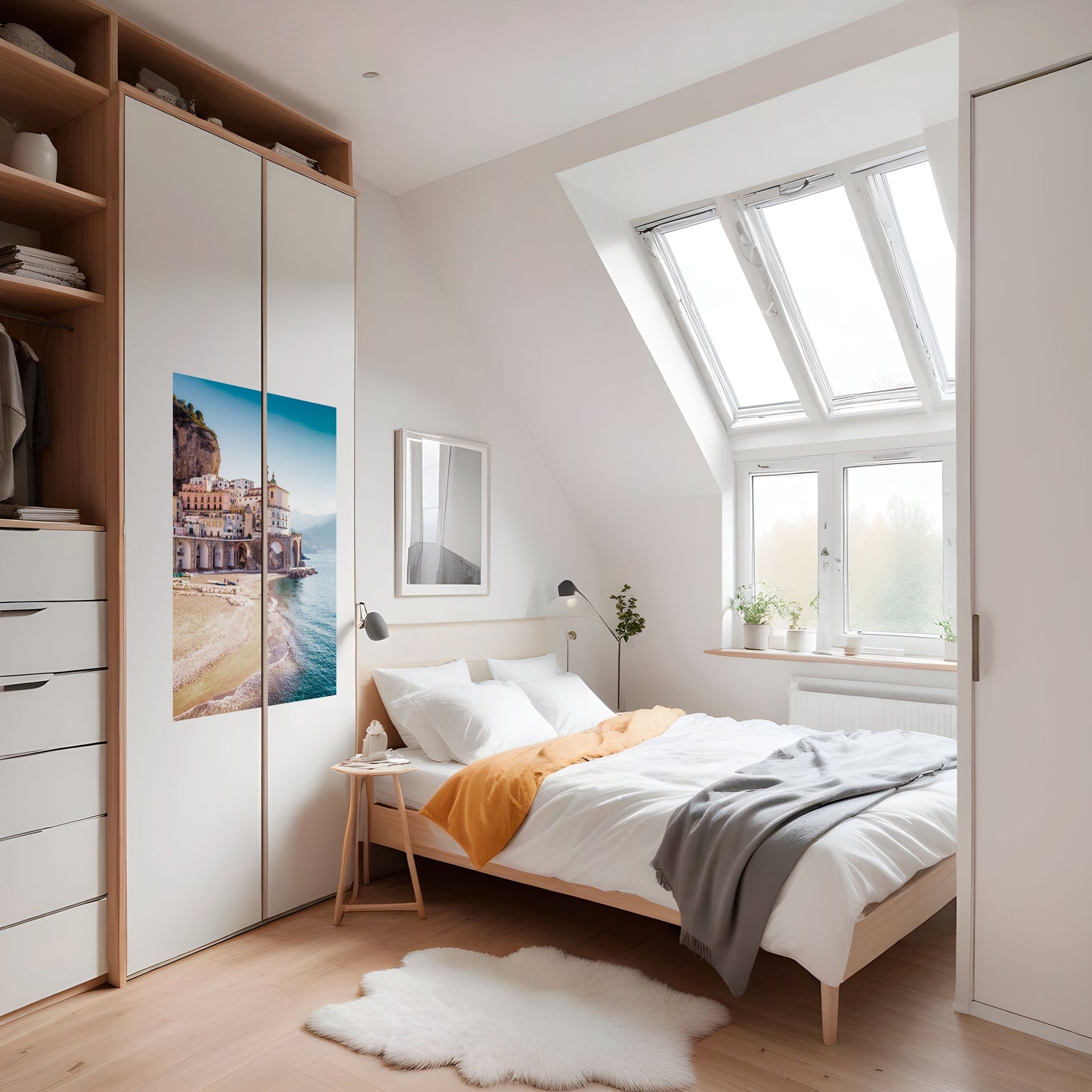ARKITEKTONISK FANTASI MED SJÖVÄGEN – självhäftande poster
