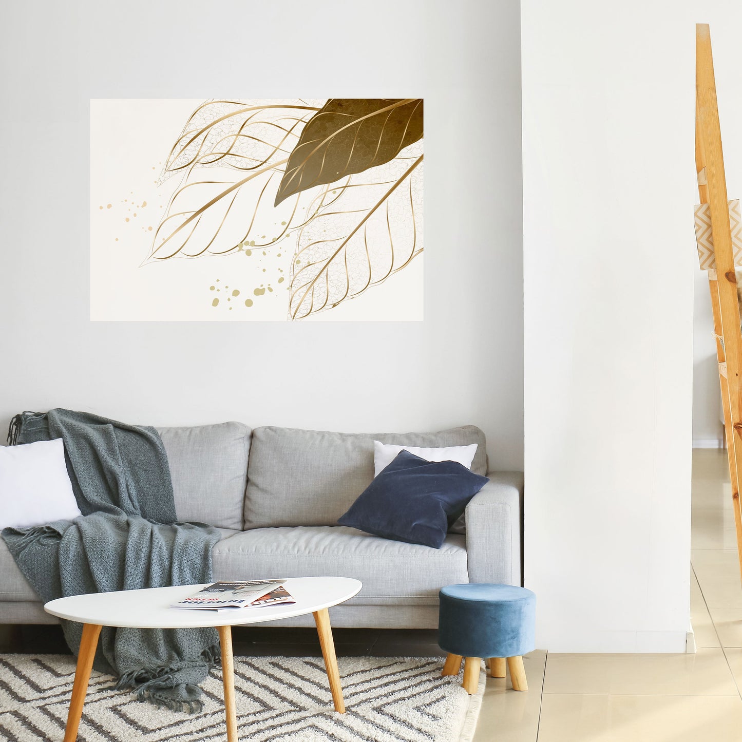 ELEGANS I LÖVVERK, skalbar och självhäftande horisontell poster