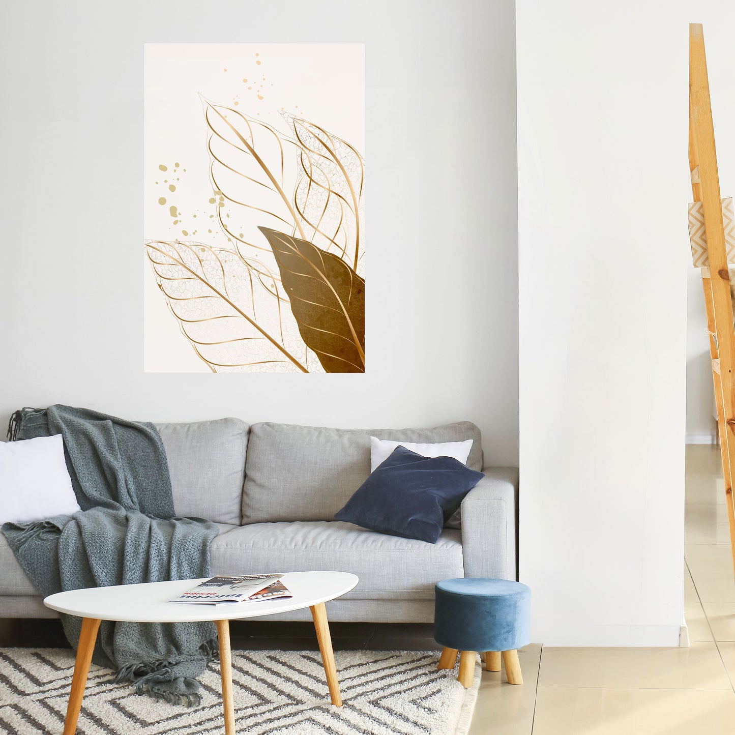 ELEGANS I LÖVVERK, vertikal poster med självhäftande text