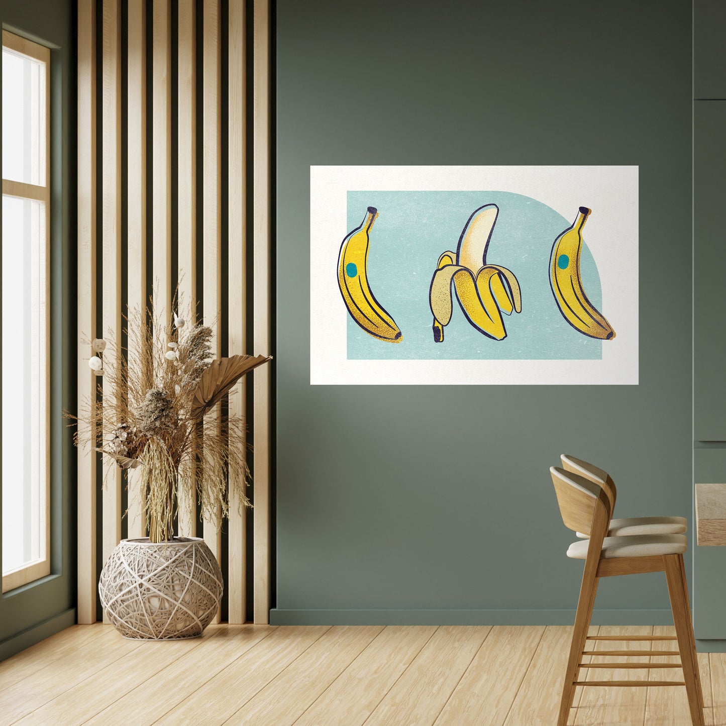 BOLD BANANBUQUET horisontell poster med självhäftande motiv