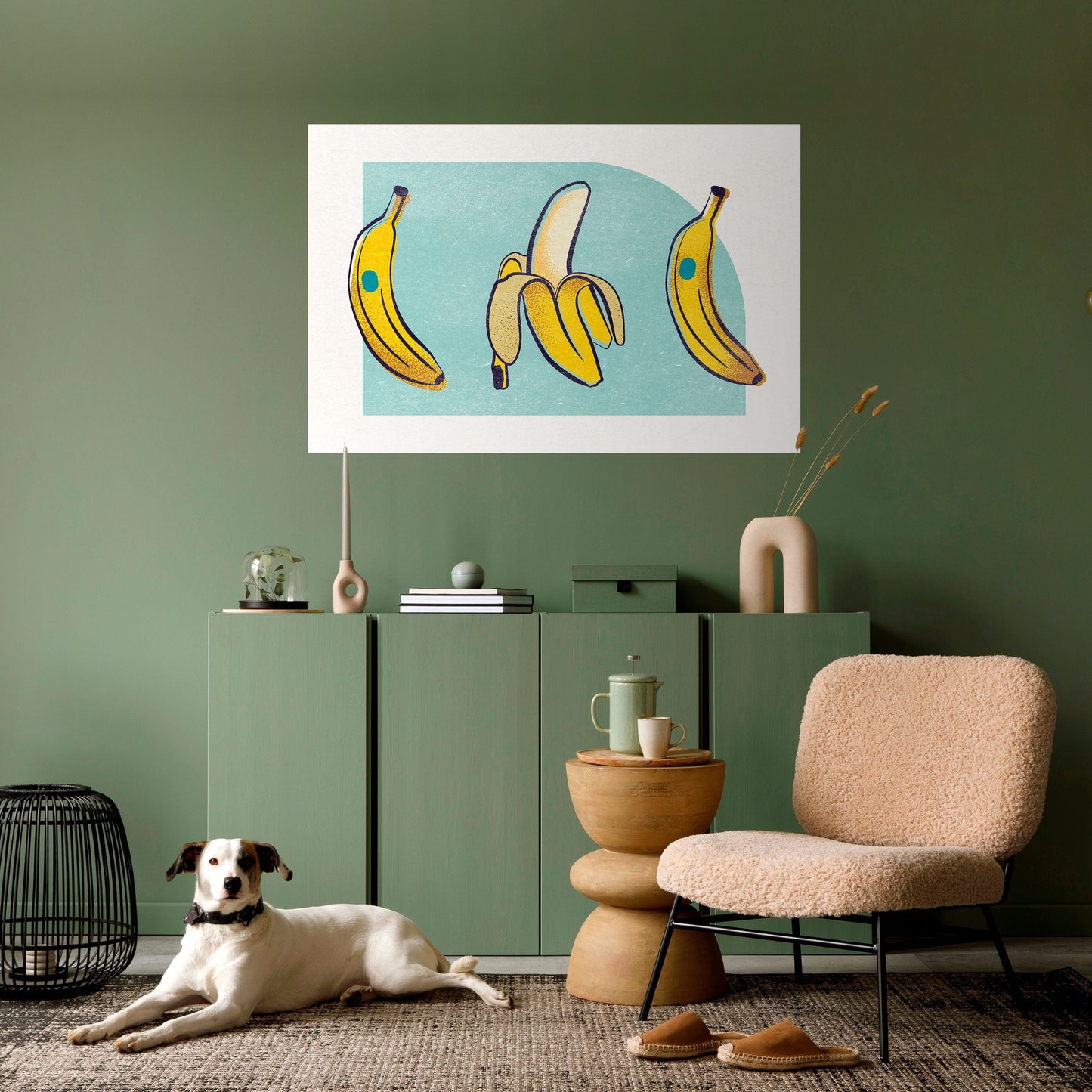 BOLD BANANBUQUET horisontell poster med självhäftande motiv