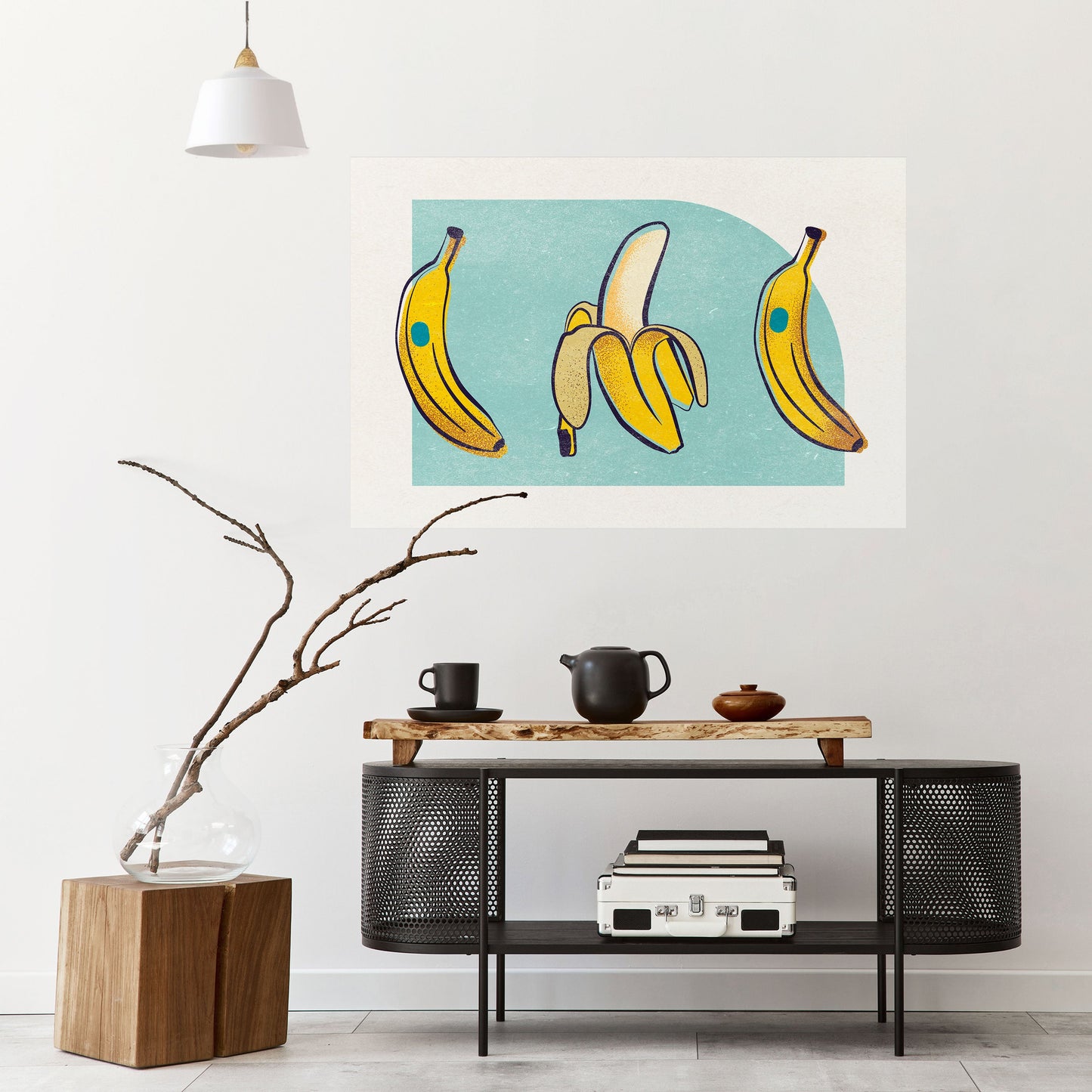 BOLD BANANBUQUET horisontell poster med självhäftande motiv
