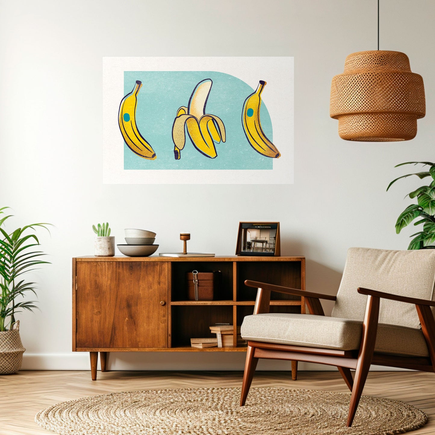BOLD BANANBUQUET horisontell poster med självhäftande motiv