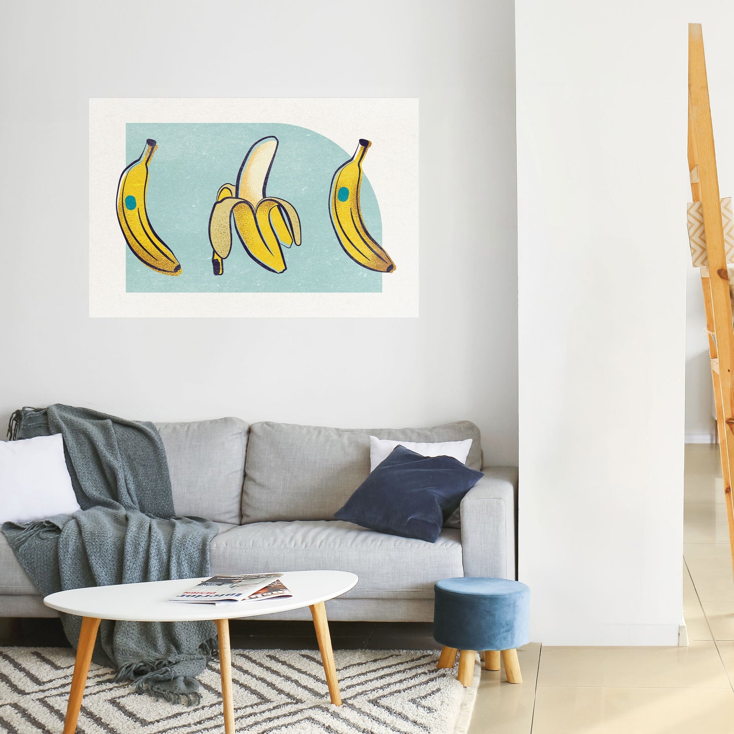 BOLD BANANBUQUET horisontell poster med självhäftande motiv