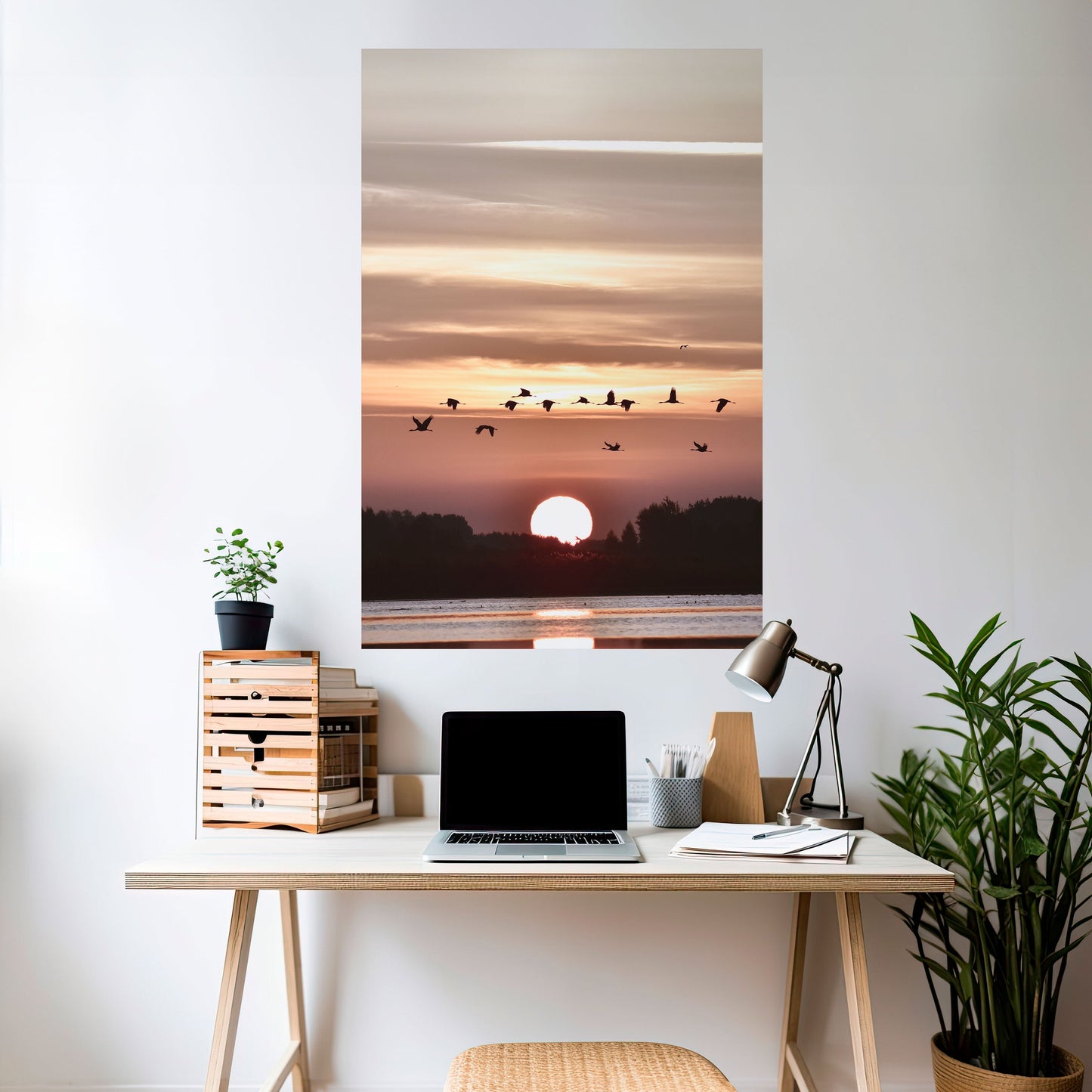 SUNSET FLIGHT SYMPHONY Peel and Stick Vertical Poster