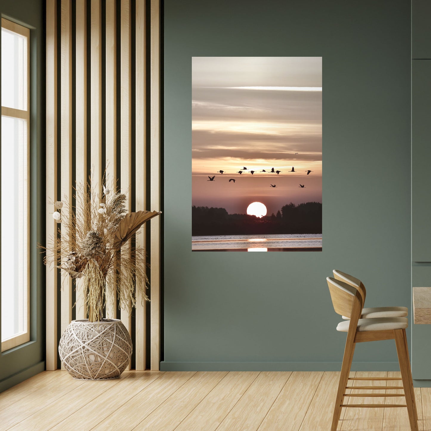SUNSET FLIGHT SYMPHONY Peel and Stick Vertical Poster