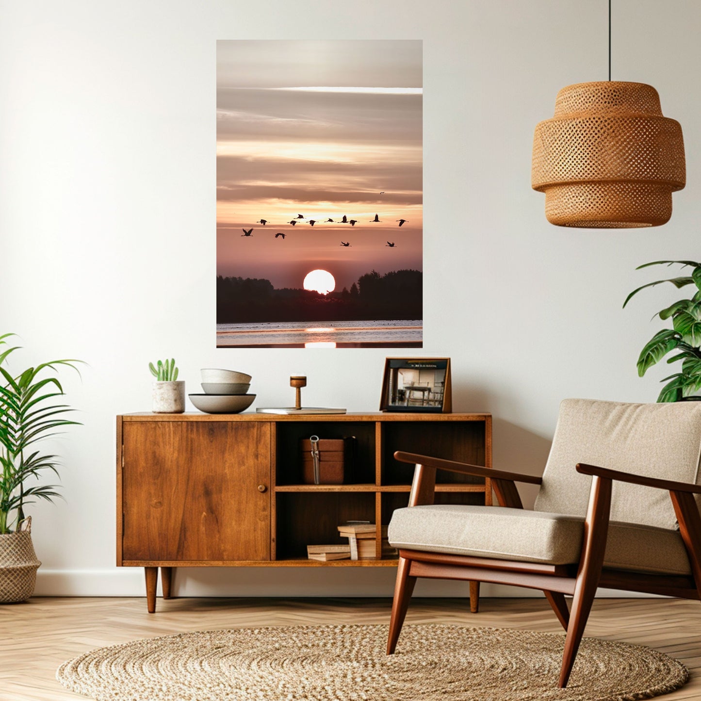 SUNSET FLIGHT SYMPHONY Peel and Stick Vertical Poster