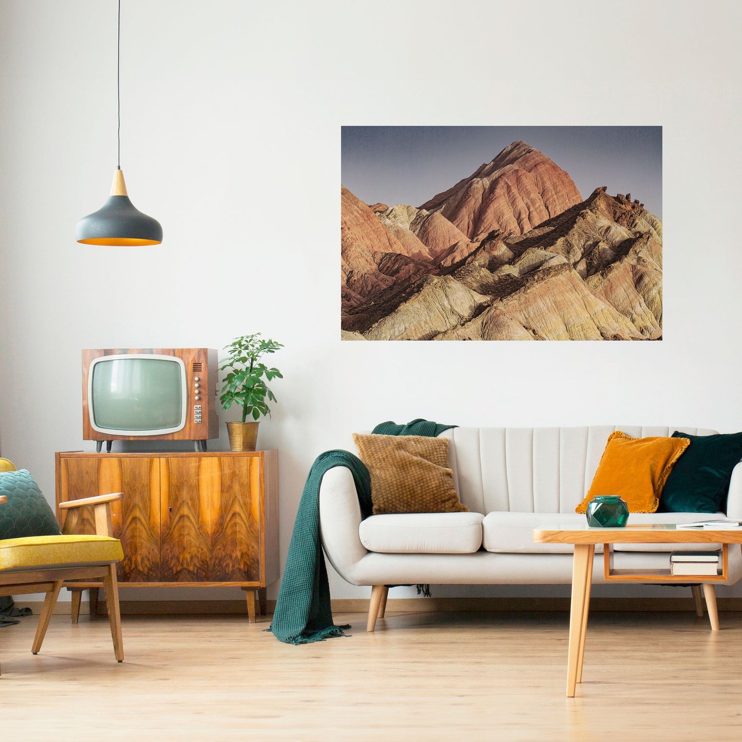 PEAKS OF PAINTED DREAMS Peel and Stick Horizontal Poster