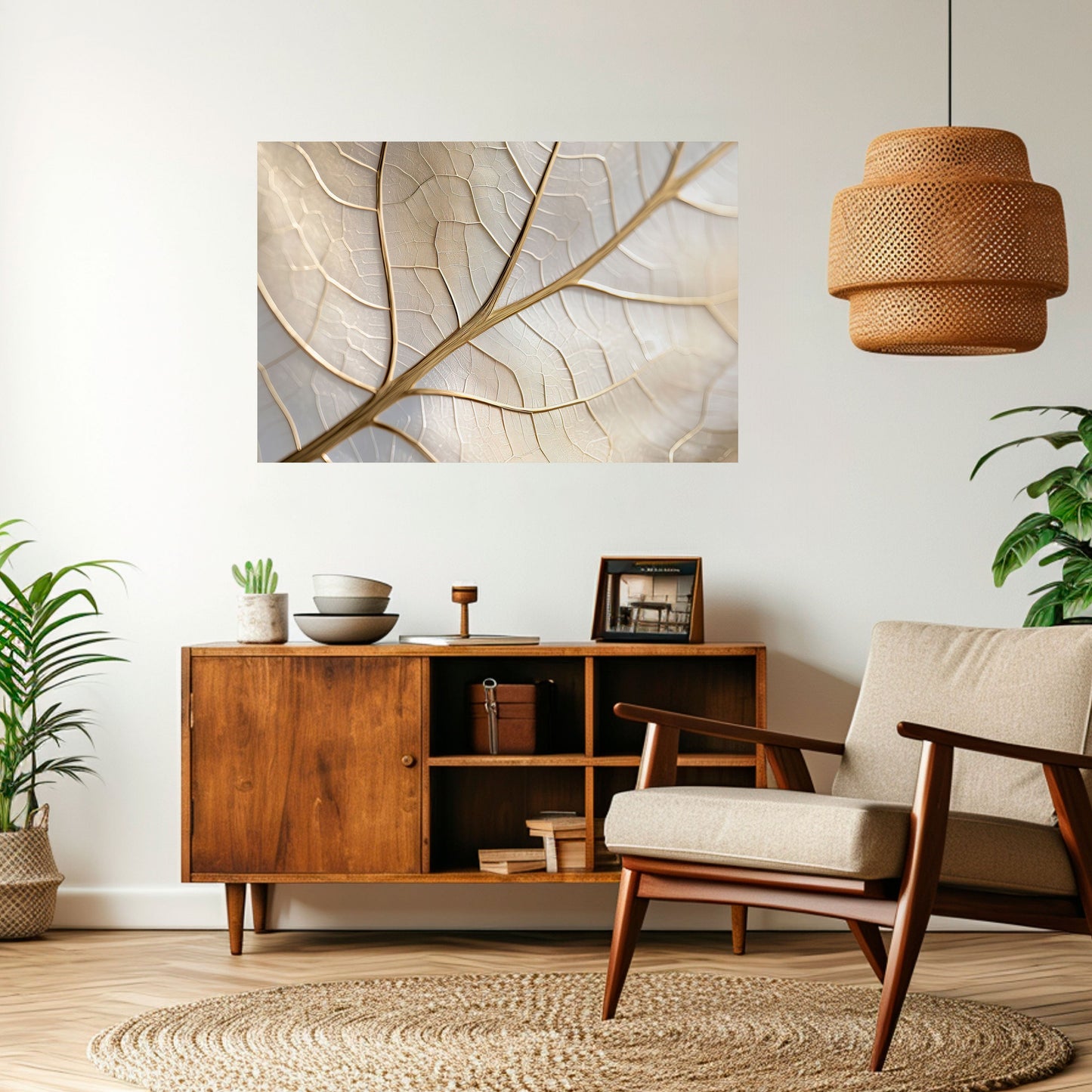 GOLDEN LEAF WHISPERS Peel and Stick Horizontal Poster