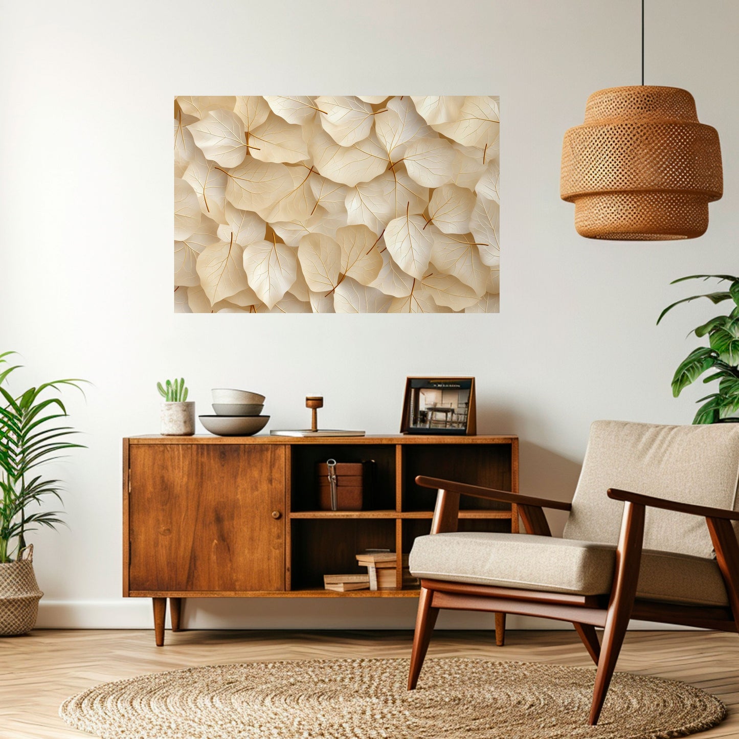 VELLUM LEAF SYMPHONY Peel and Stick Horizontal Poster