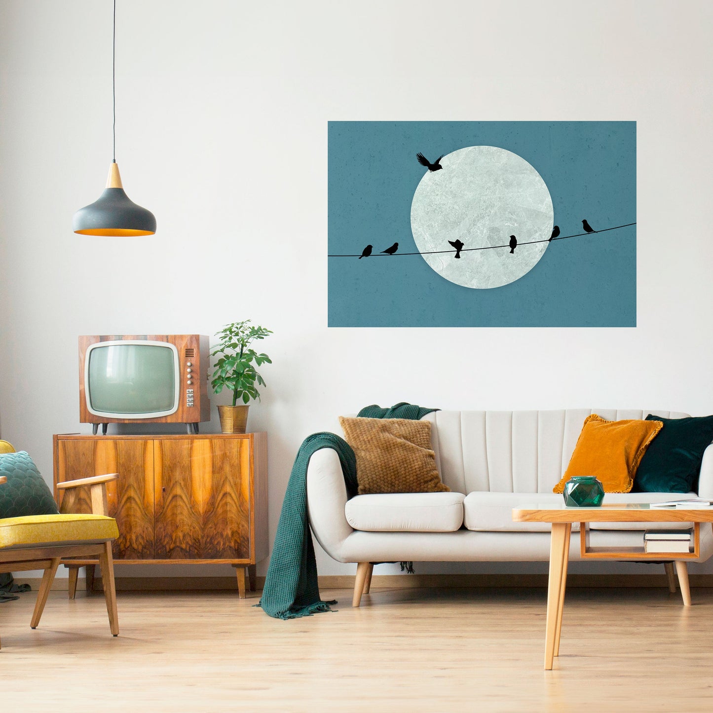 MOONLIT REST Peel and Stick Horizontal Poster