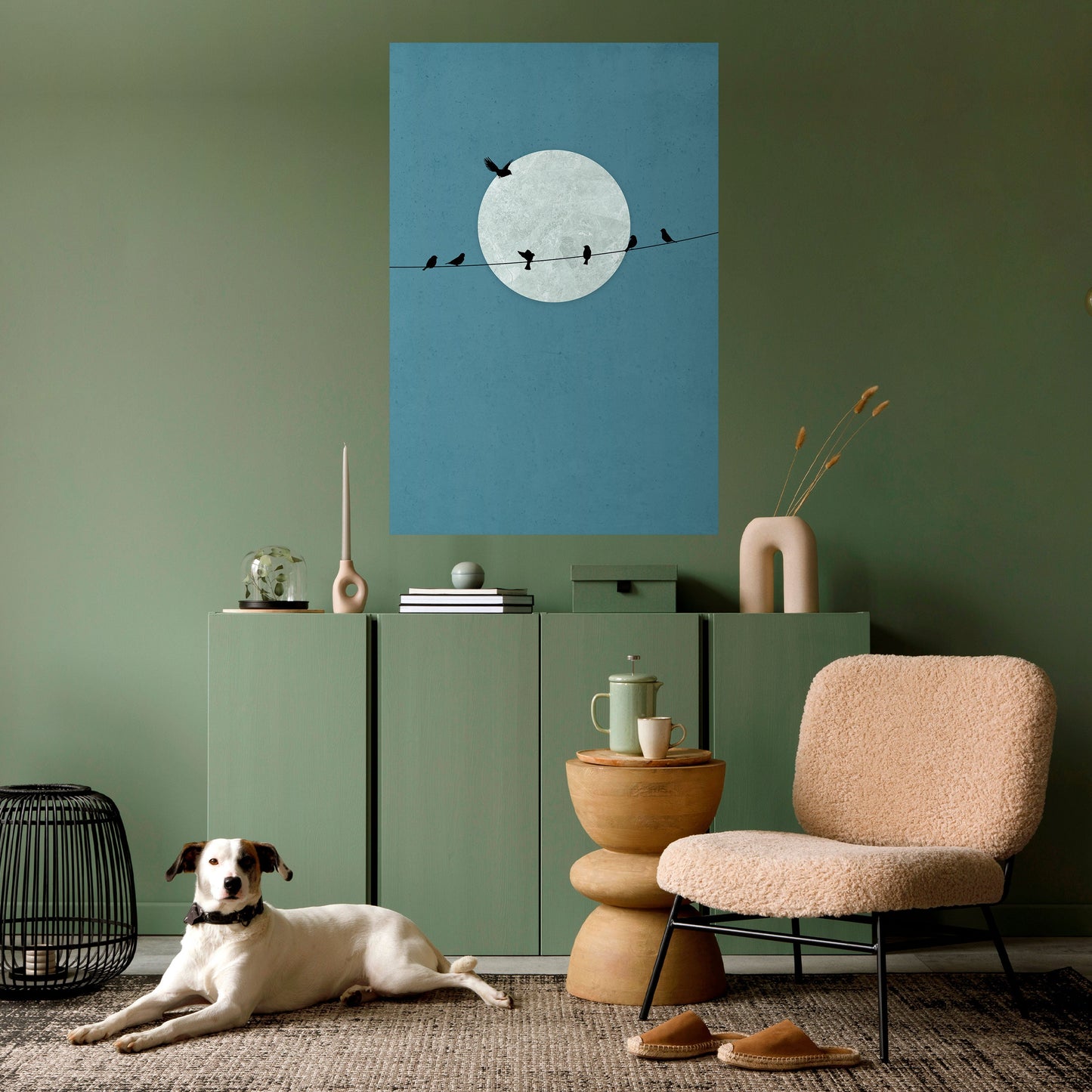MOONLIT REST Peel and Stick Vertical Poster
