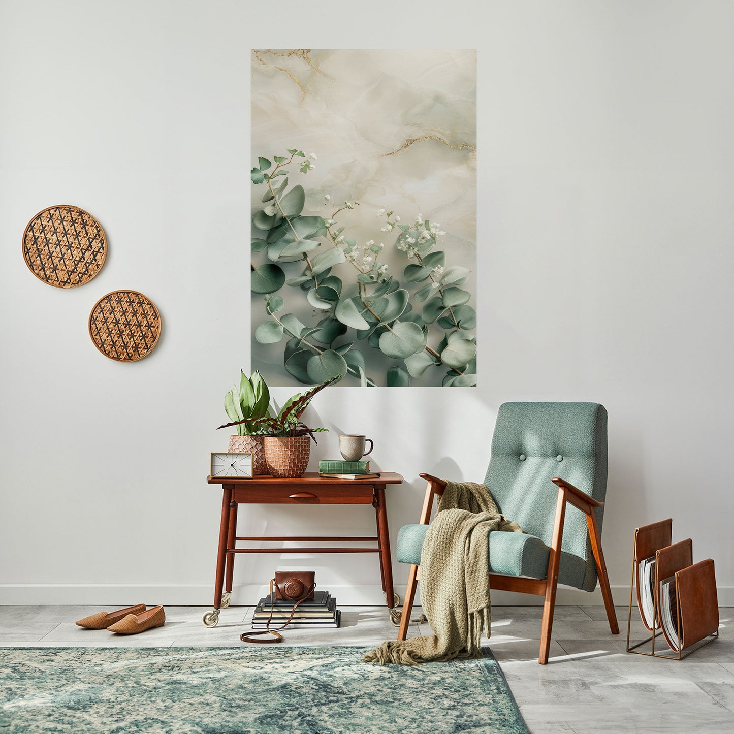 ELEGANT LEAF BALETT Vertikal affisch med självhäftande motiv