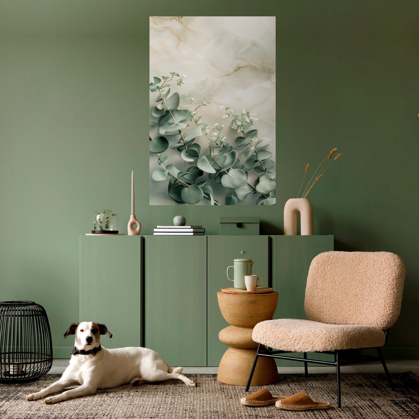 ELEGANT LEAF BALETT Vertikal affisch med självhäftande motiv