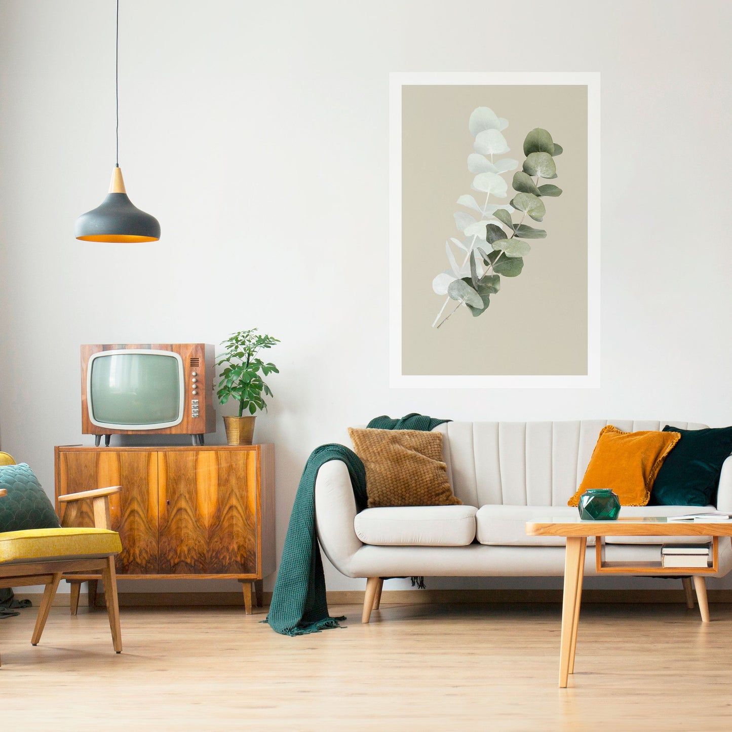 GENOMSKINLIG NATUR, vertikal poster med självhäftande text
