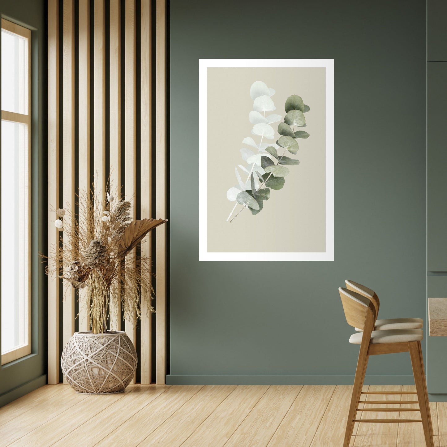 GENOMSKINLIG NATUR, vertikal poster med självhäftande text