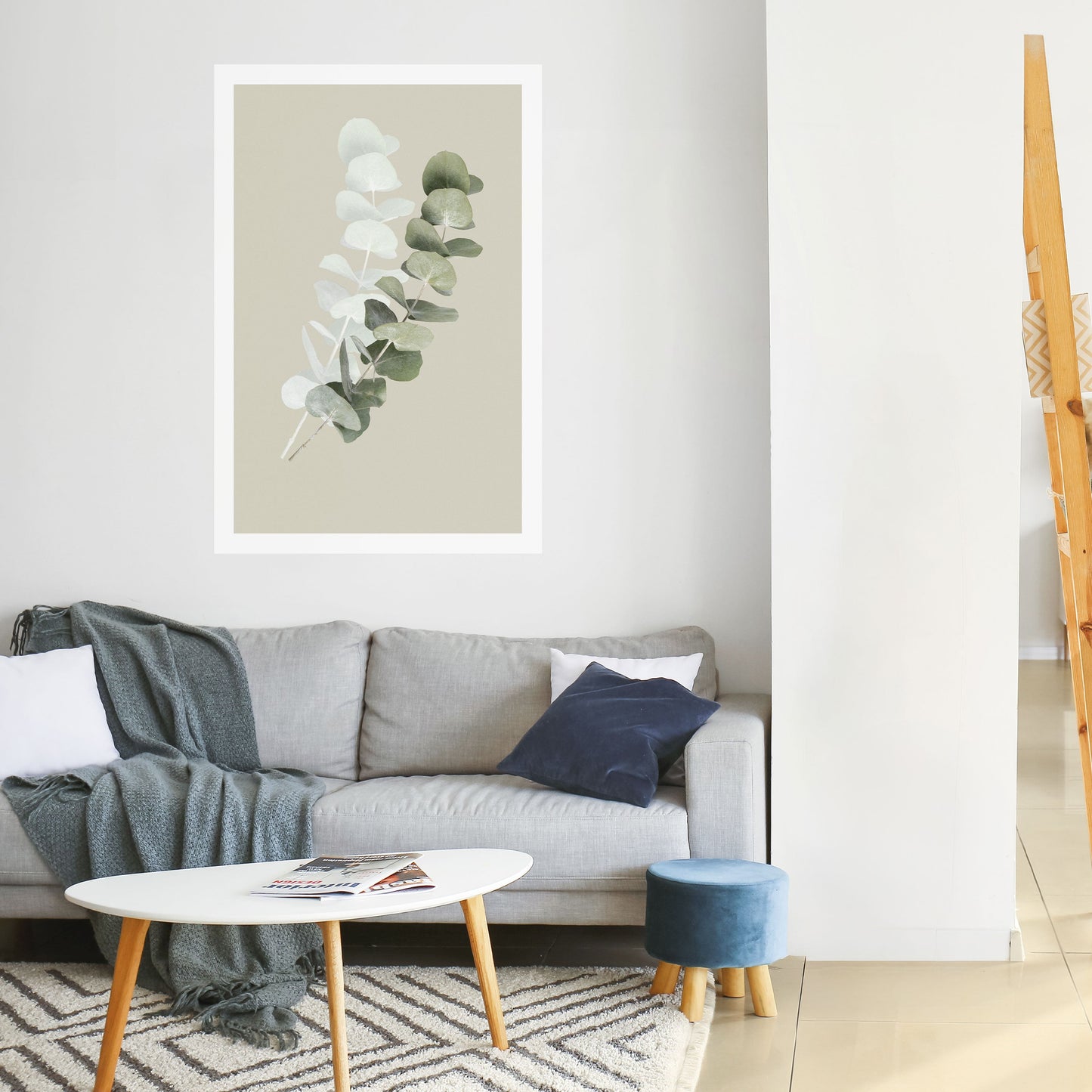 GENOMSKINLIG NATUR, vertikal poster med självhäftande text