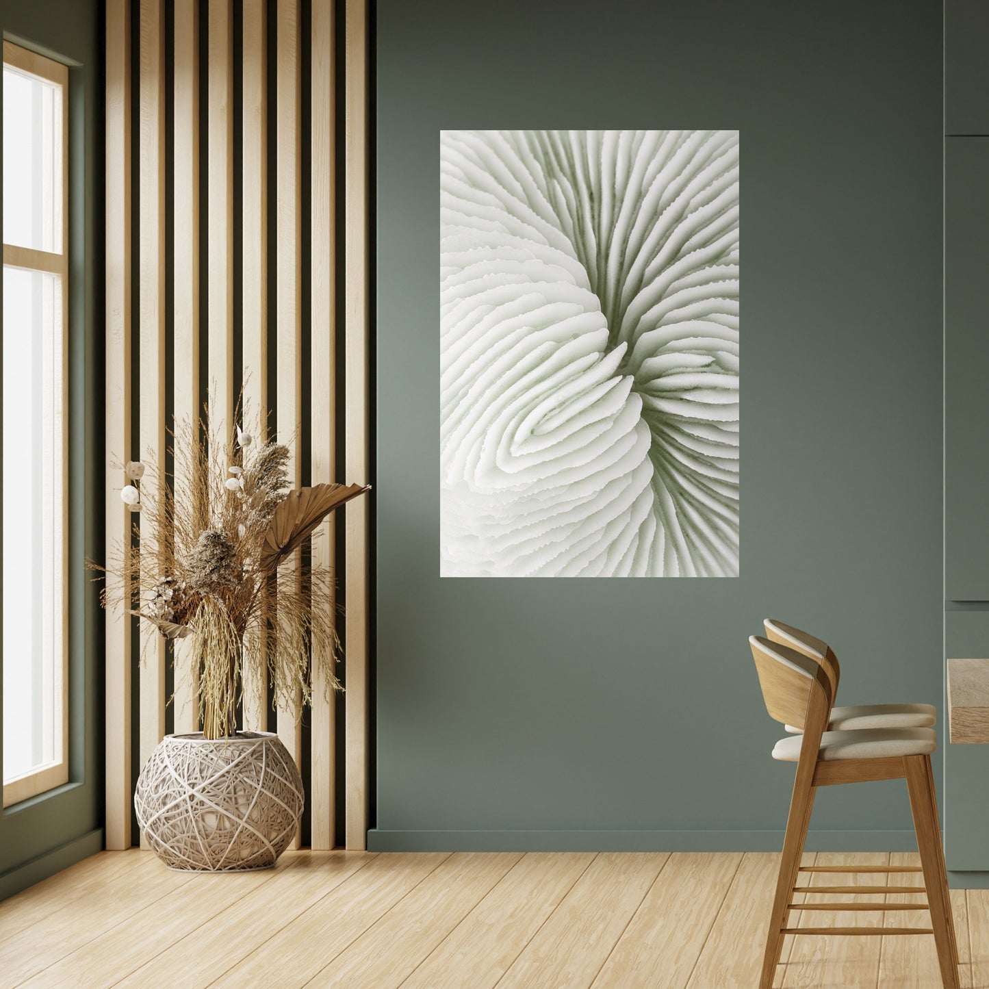 NATURENS SYMMETRI Vertikal poster med självhäftande tryck