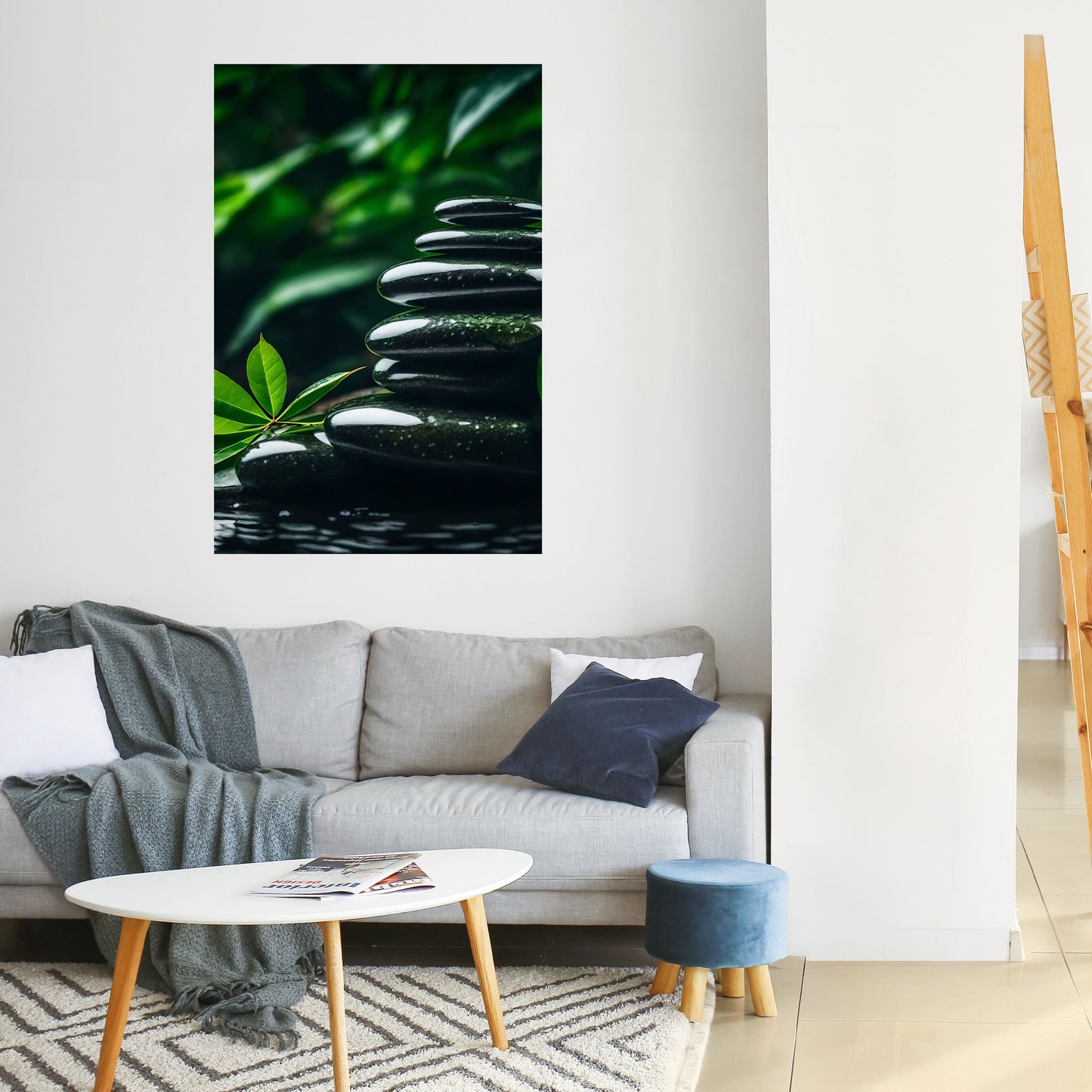 HARMONY STONES vertikal poster med självhäftande motiv