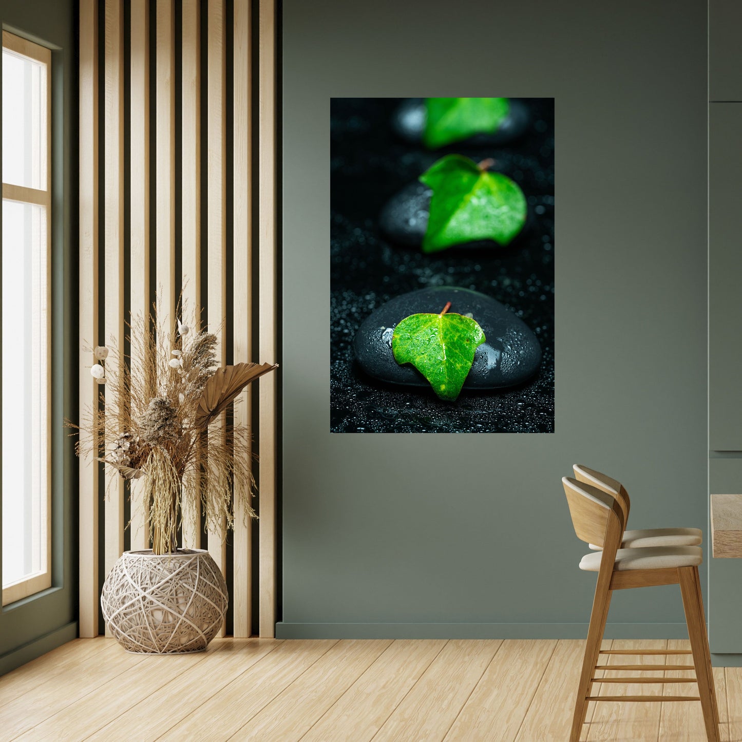 RAINDROPS ON STONE Peel and Stick Vertical Poster