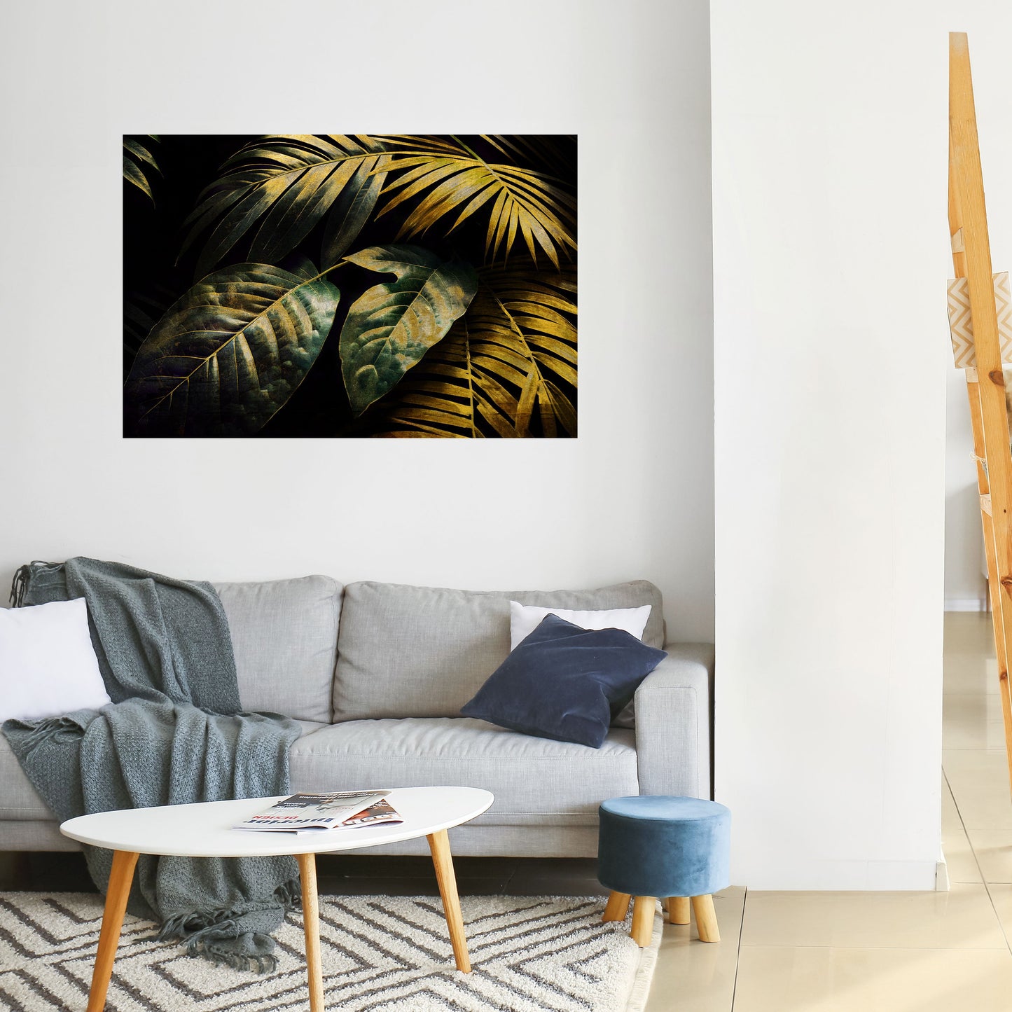 ENIGMATIC FOLIAGE TWILIGHT Peel and Stick Horizontal Poster