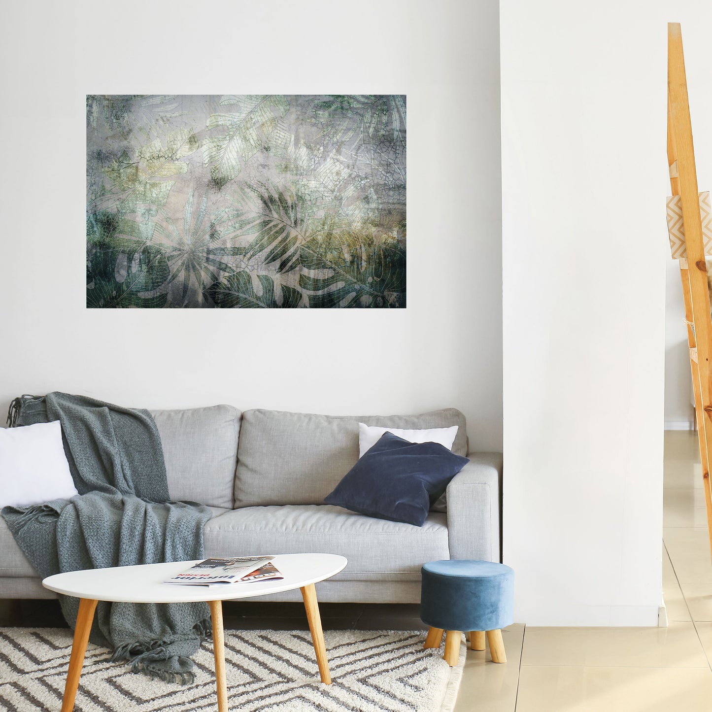 HARMONY IN GREENERY Peel and Stick Horizontal Poster
