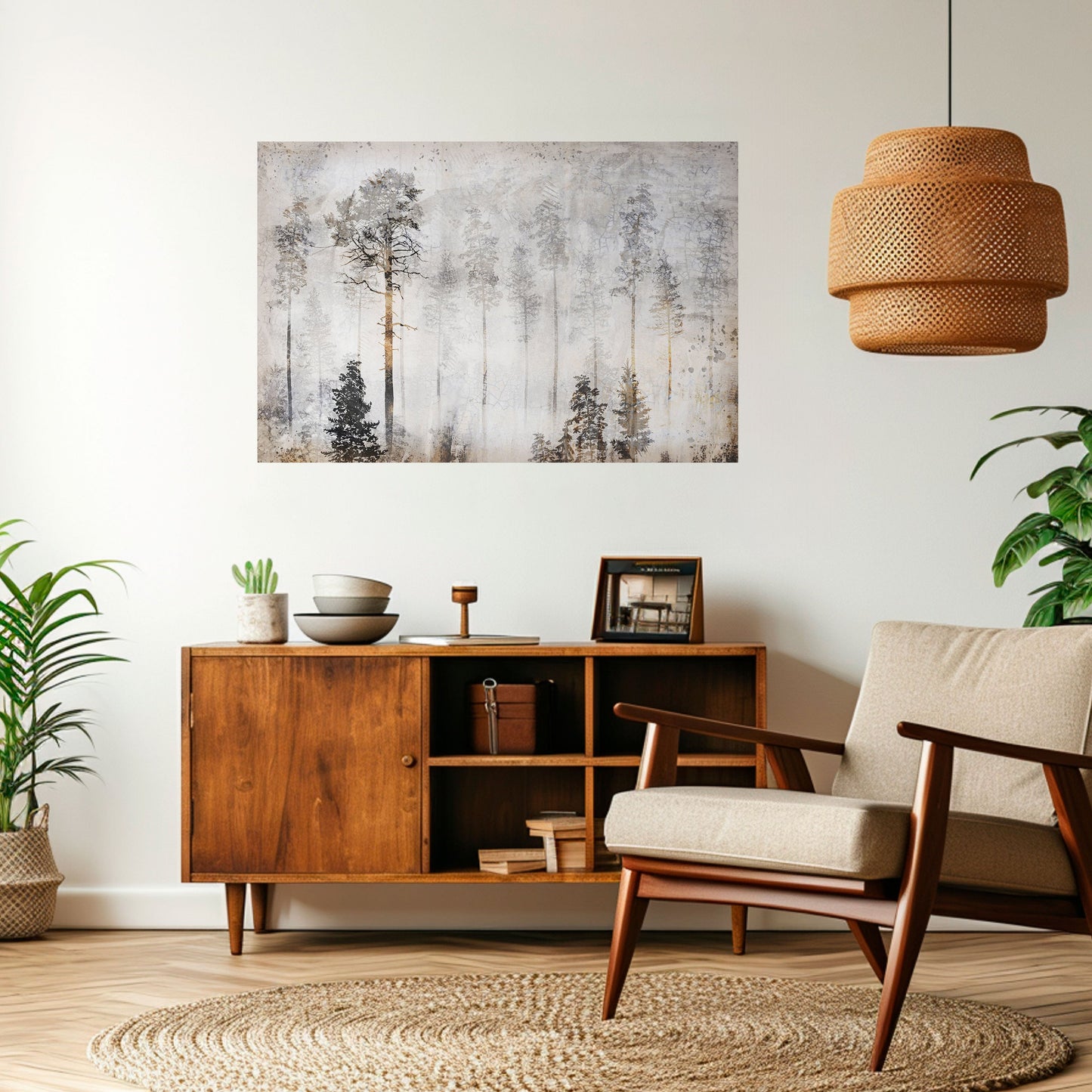 FADE IN THE TREES Peel and Stick Horizontal Poster