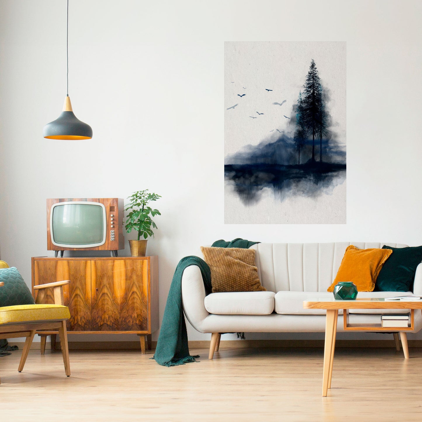 MISTY RECOLLECTION Vertikal affisch med självhäftande motiv