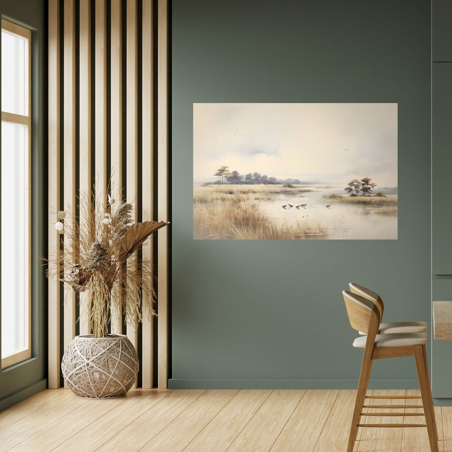 LAKESIDE NOSTALGY Peel and Stick Horizontal Poster