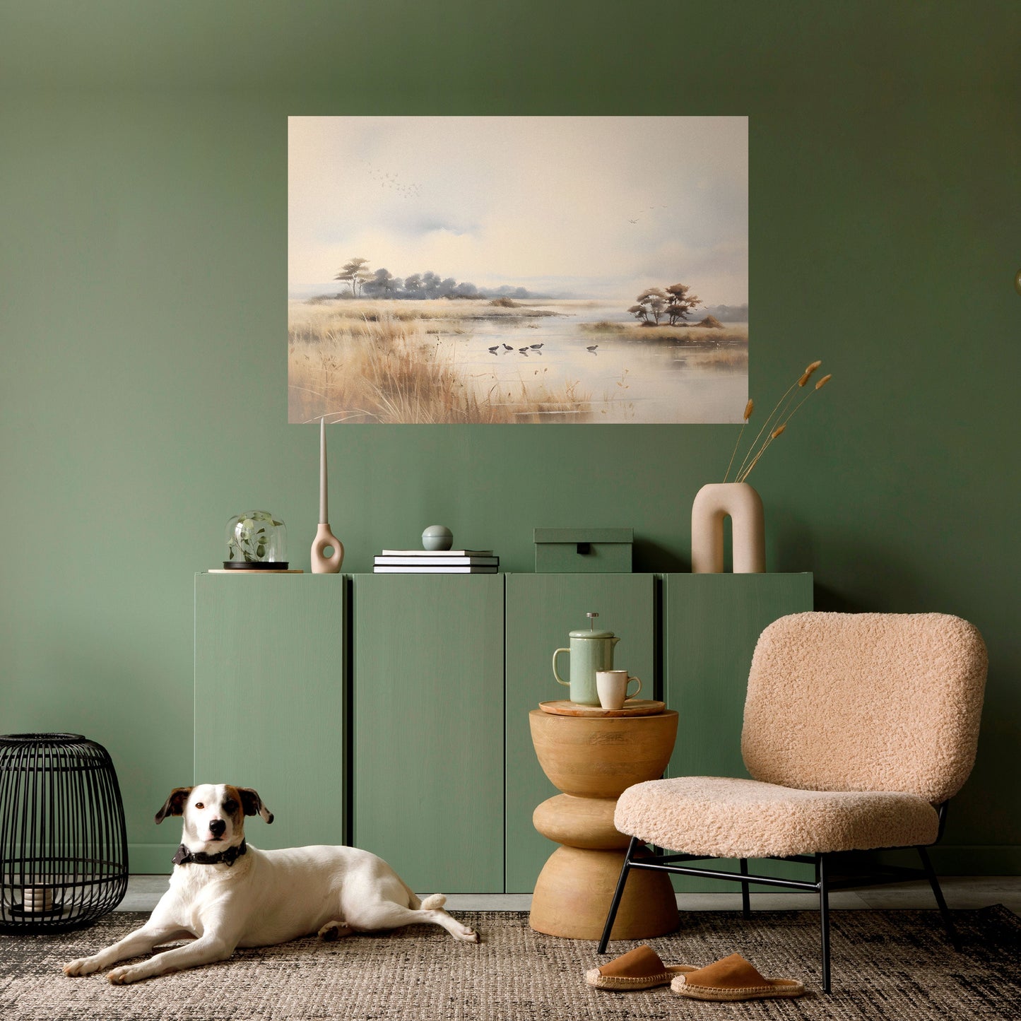 LAKESIDE NOSTALGY Peel and Stick Horizontal Poster
