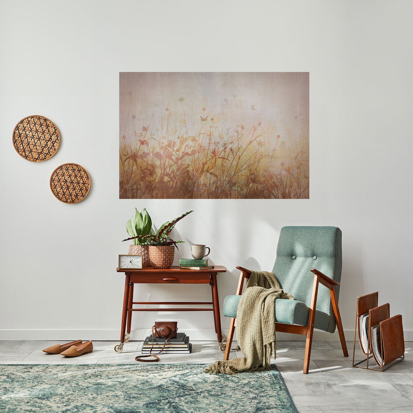 MEADOW BUTTERFLIES Peel and Stick Horizontal Poster