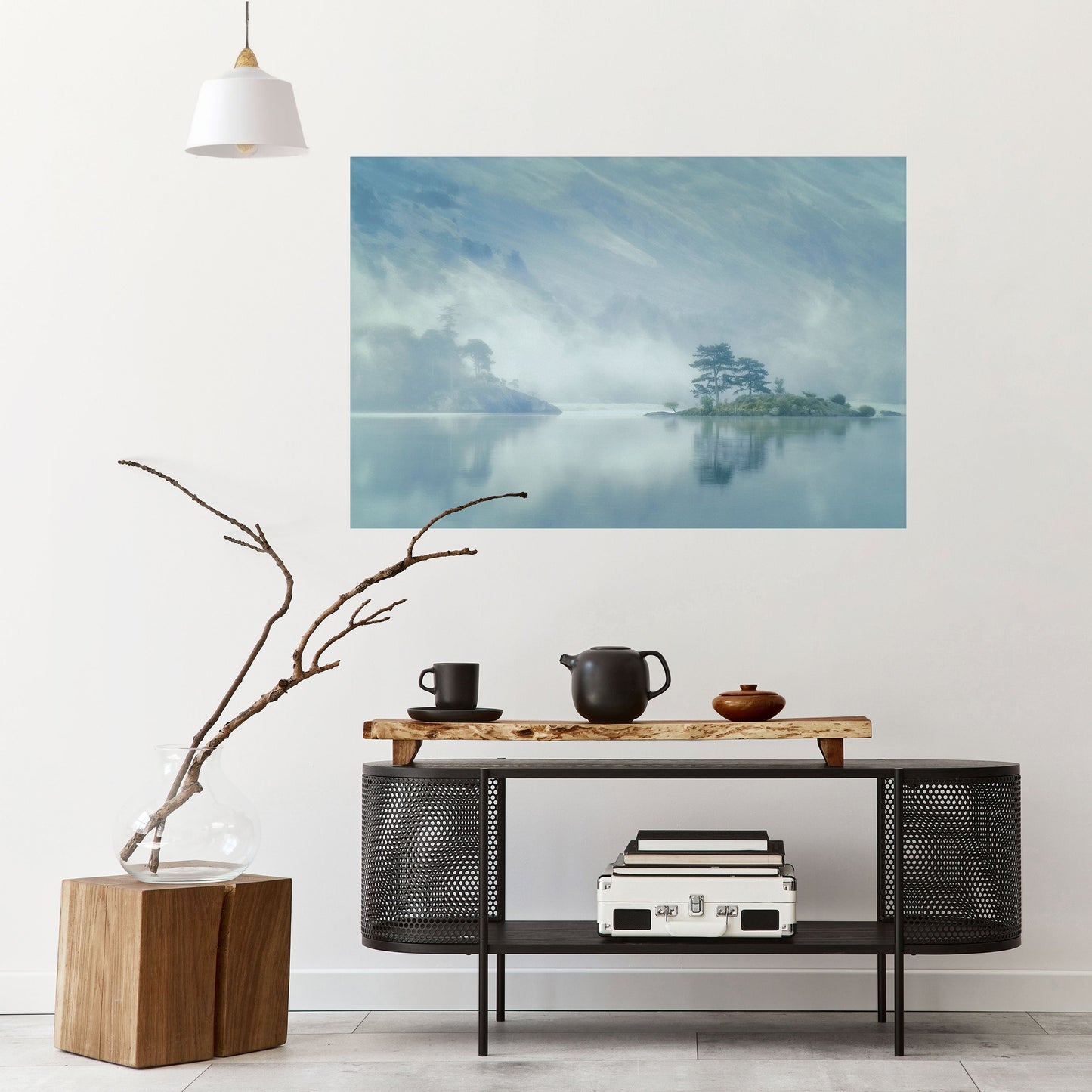 SILVER LAKE Peel and Stick Horizontal Poster