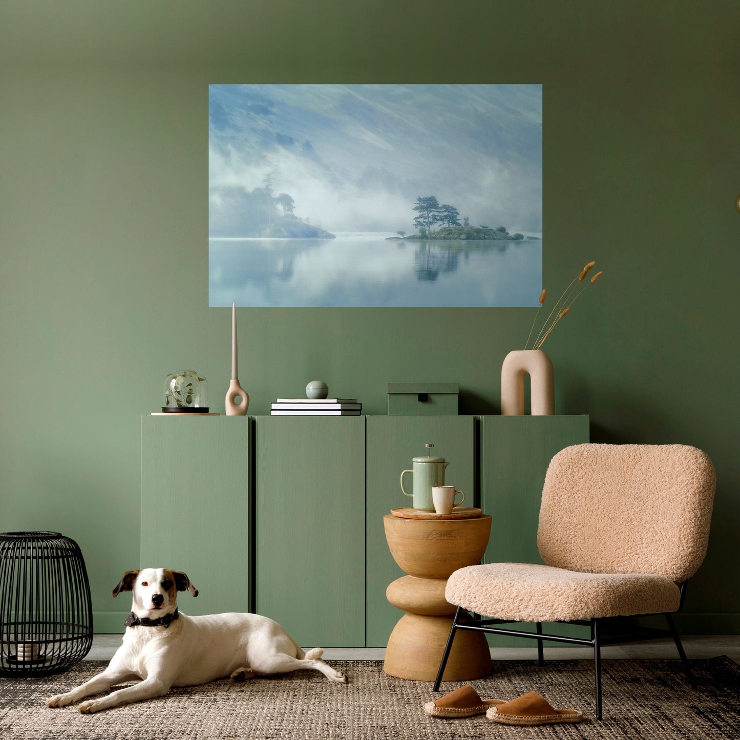 SILVER LAKE Peel and Stick Horizontal Poster