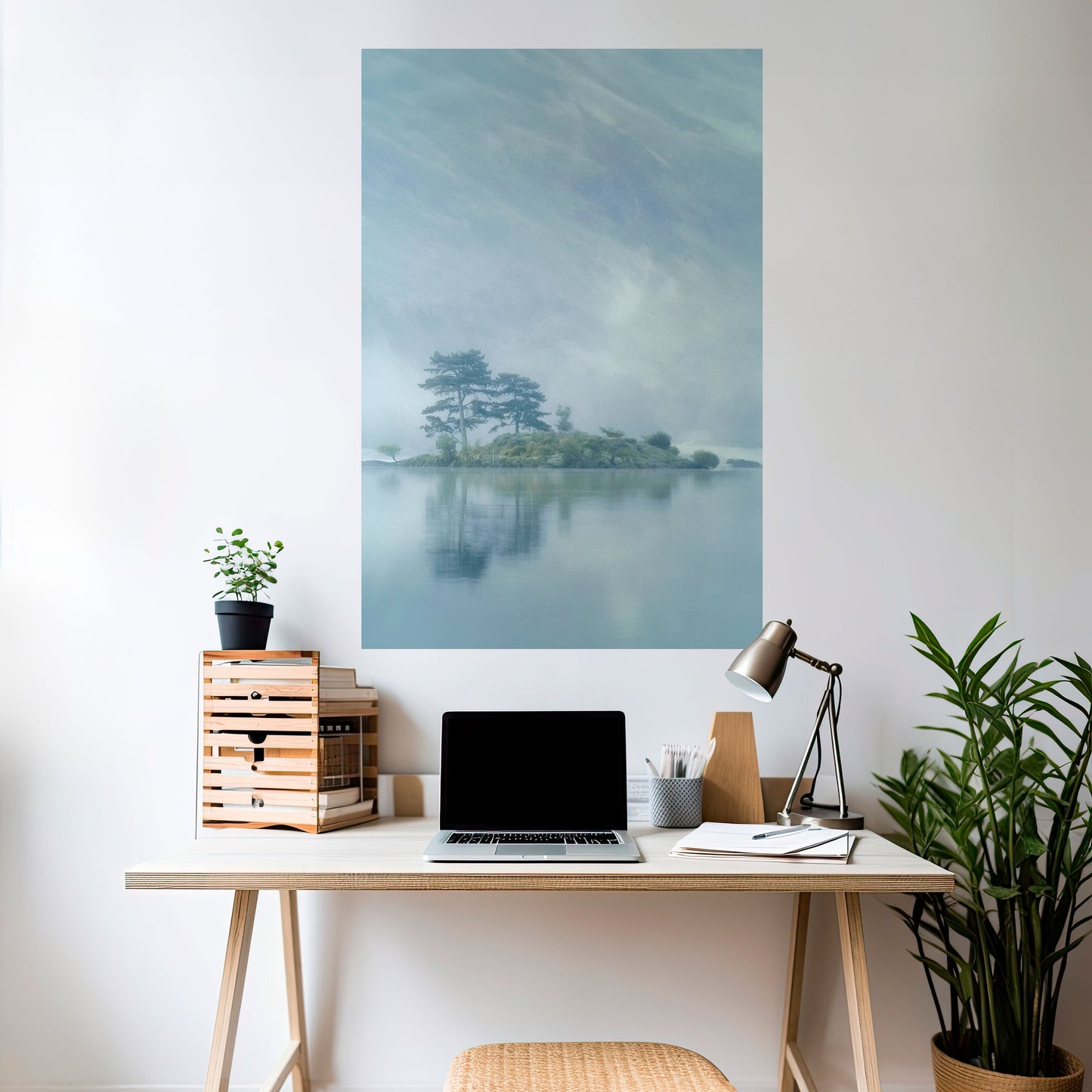 SILVER LAKE vertikal poster med självhäftande motiv