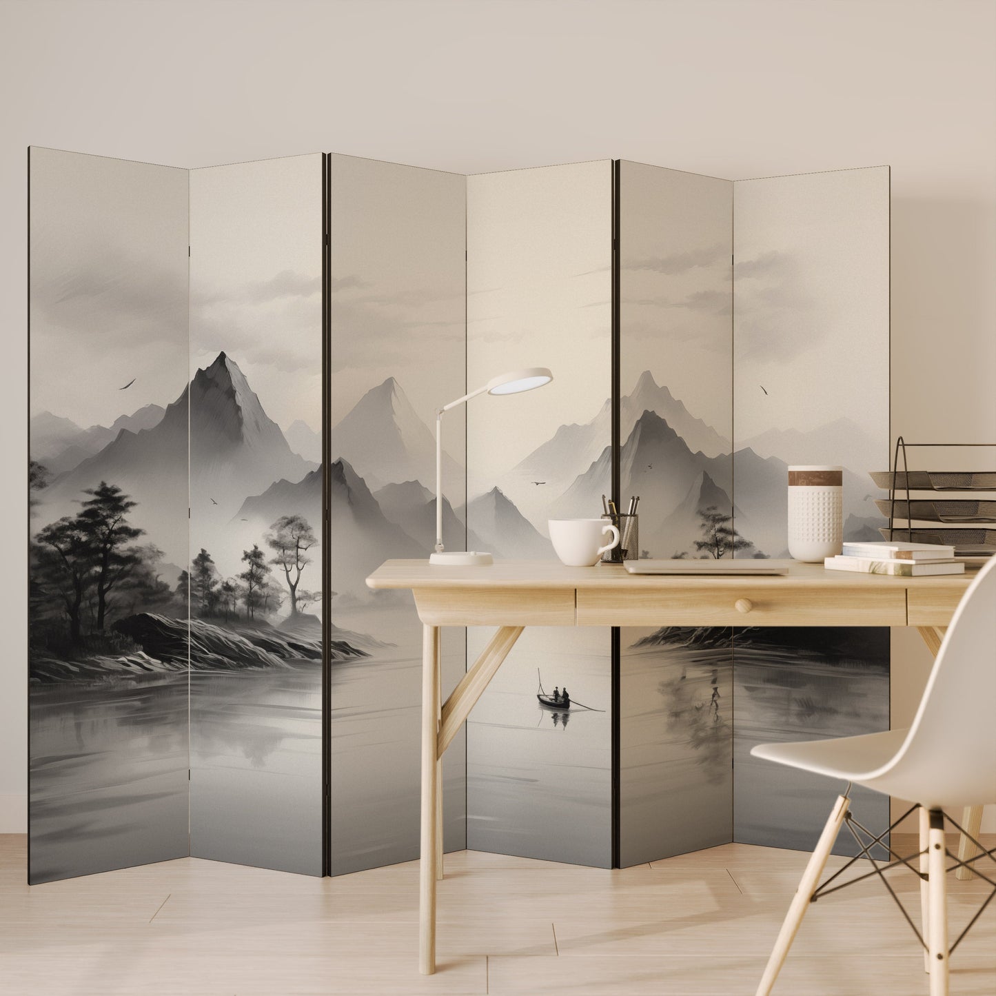 ASIAN VENTURE Decorative 6-Panel Room Divider