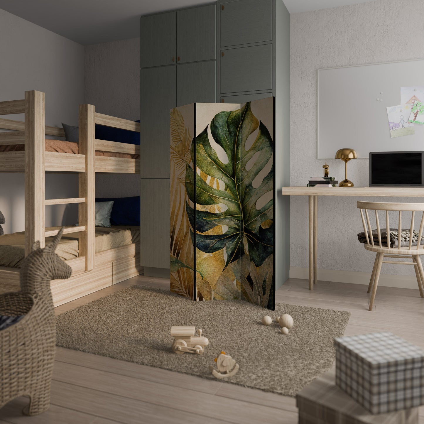 NATURE'S LYRICS Dekorativ rumsavdelare med 3 paneler