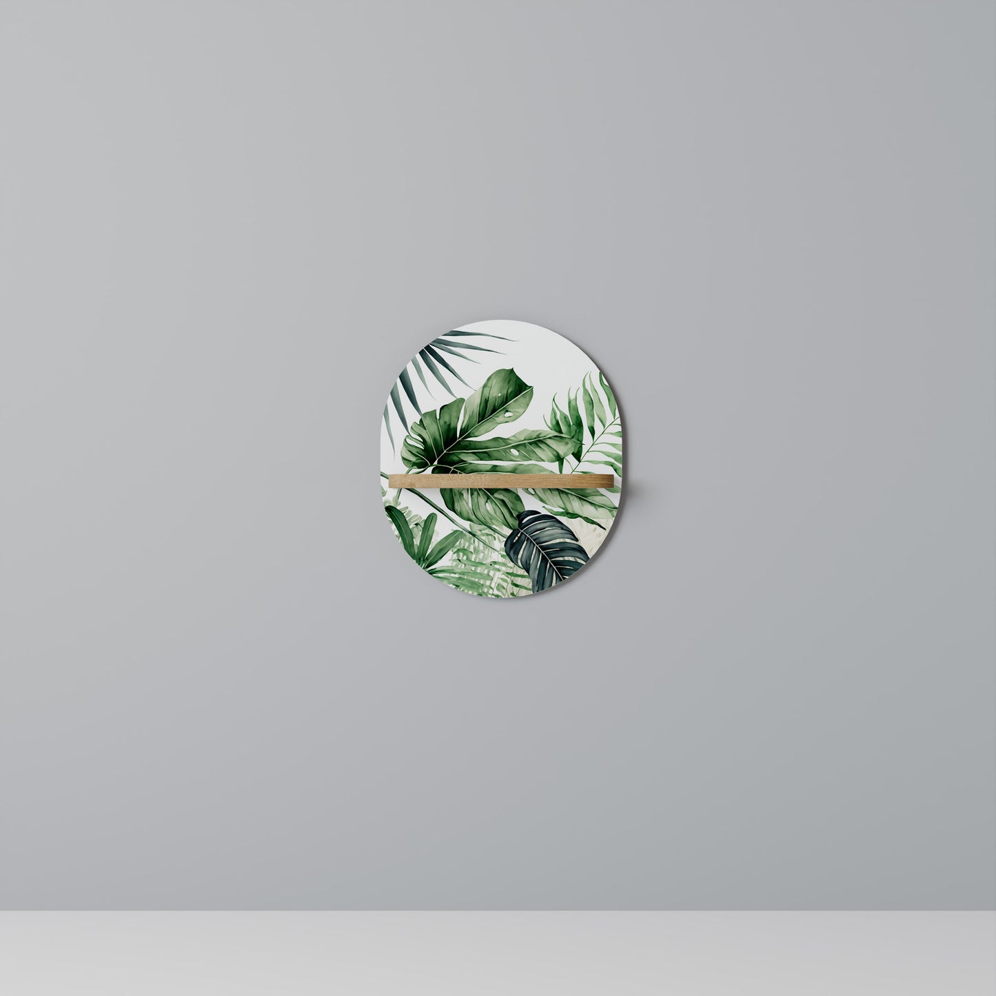 MONSTERA DREAM Oval konsthylla i ekeffekt