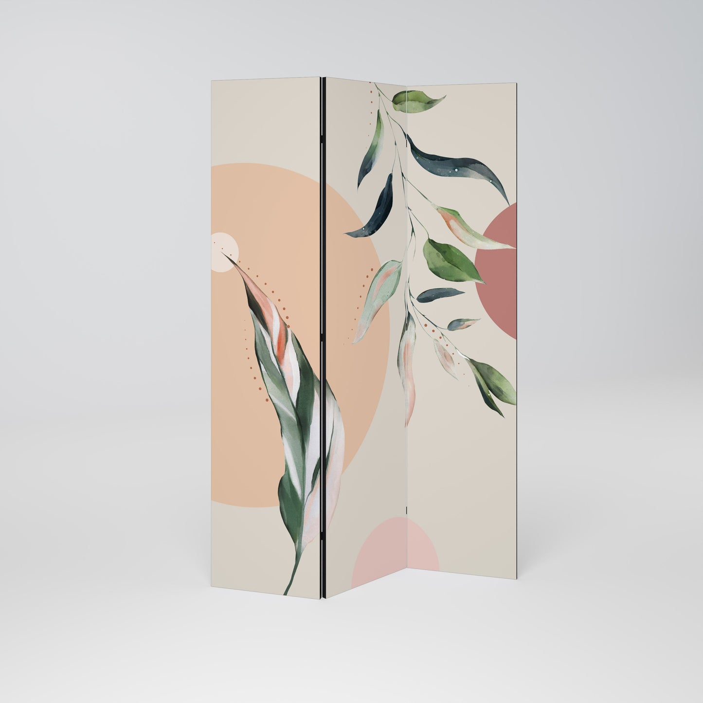 LEAFY SYMPHONY Dekorativ rumsavdelare med 3 paneler