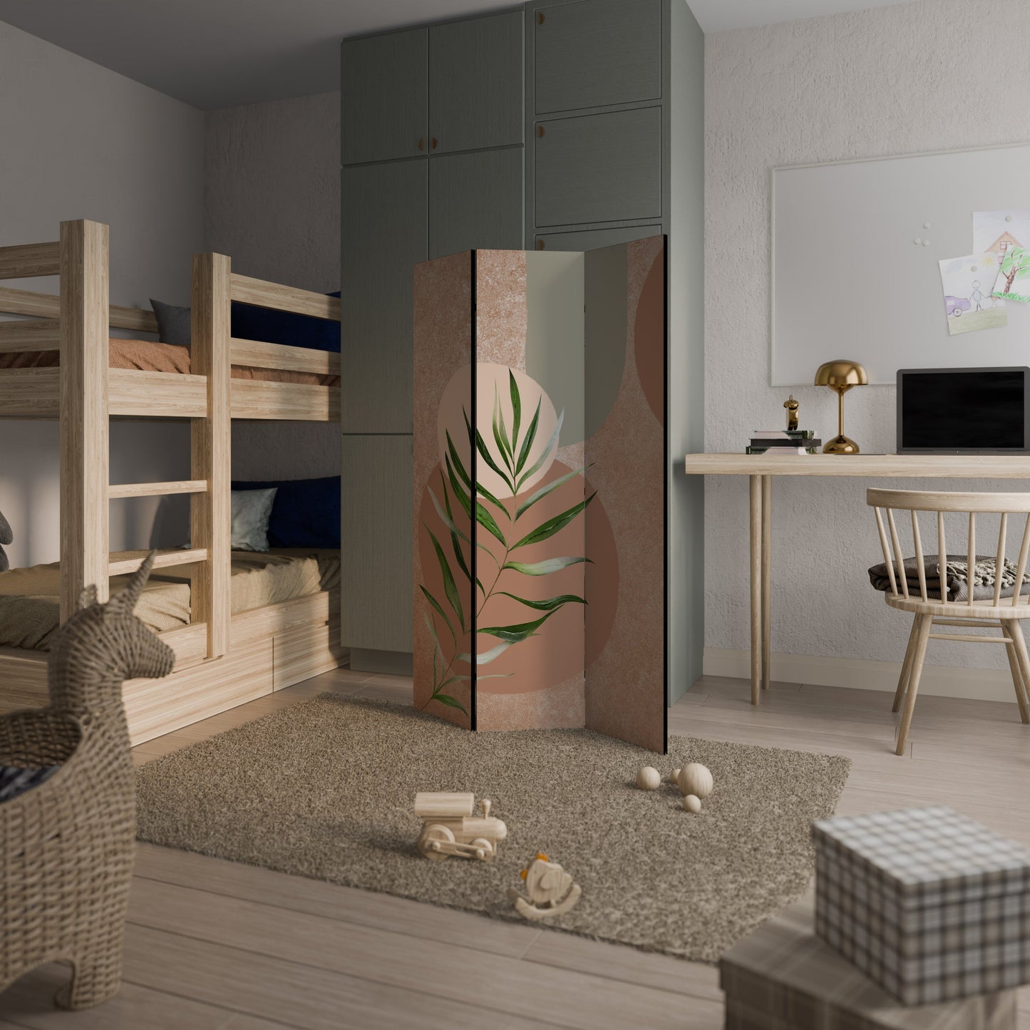 SENSUAL NATURE'S TAPESTRY Dekorativ rumsavdelare med 3 paneler