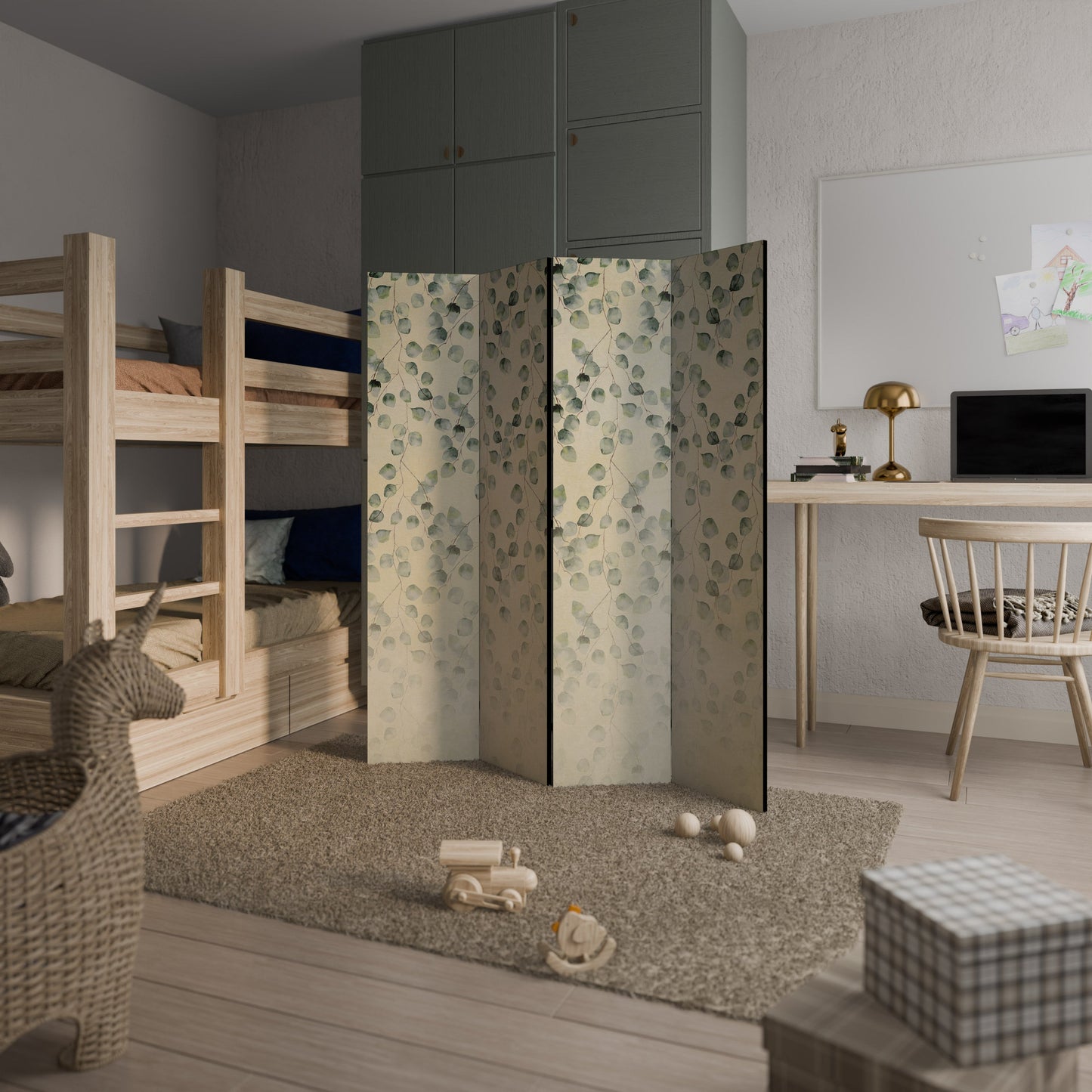 HIDDEN GARDEN TESSERACT Decorative 4-Panel Room Divider