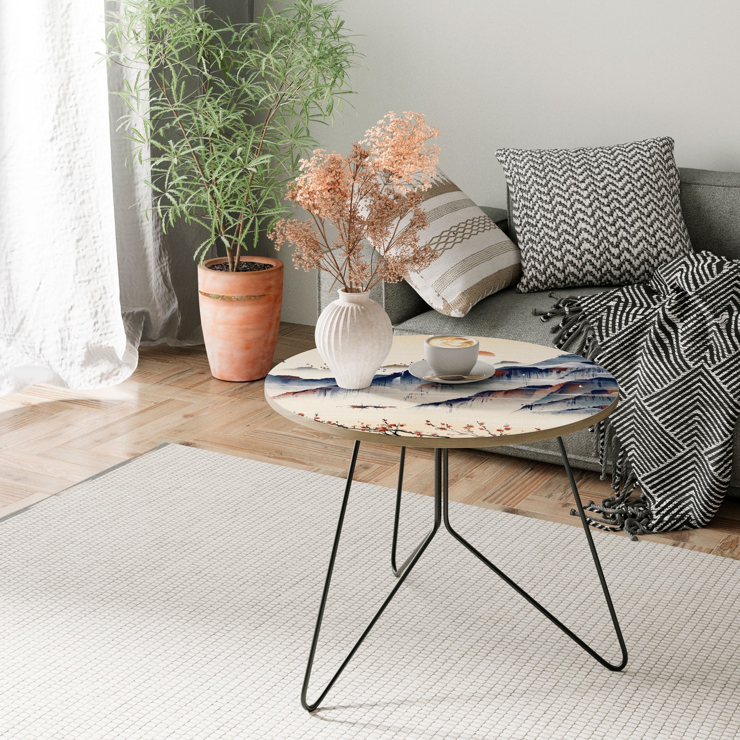 JAPANESE LANDSCAPE Large Coffee Table