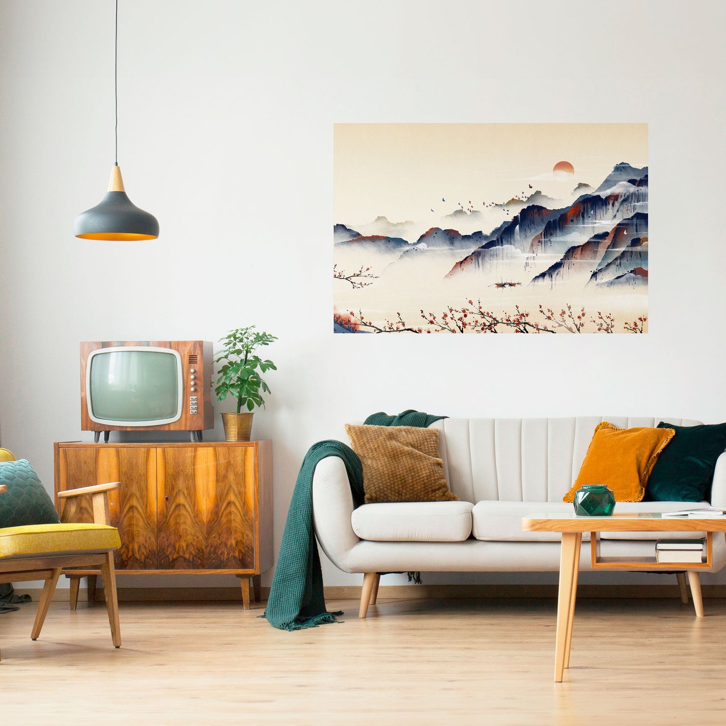 JAPANESE LANDSCAPE Peel and Stick Horizontal Poster