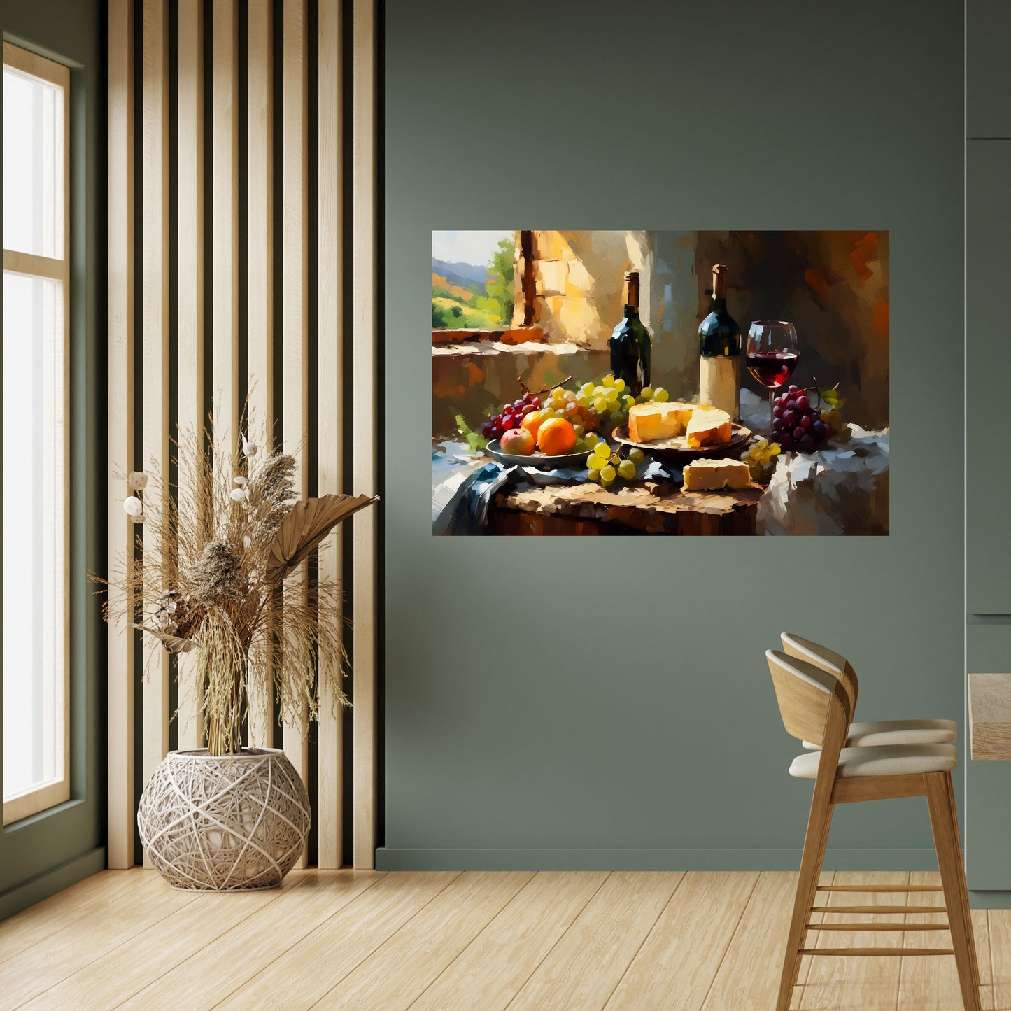 VINTAGE VINEYARD LUXURY Peel and Stick Horizontal Poster