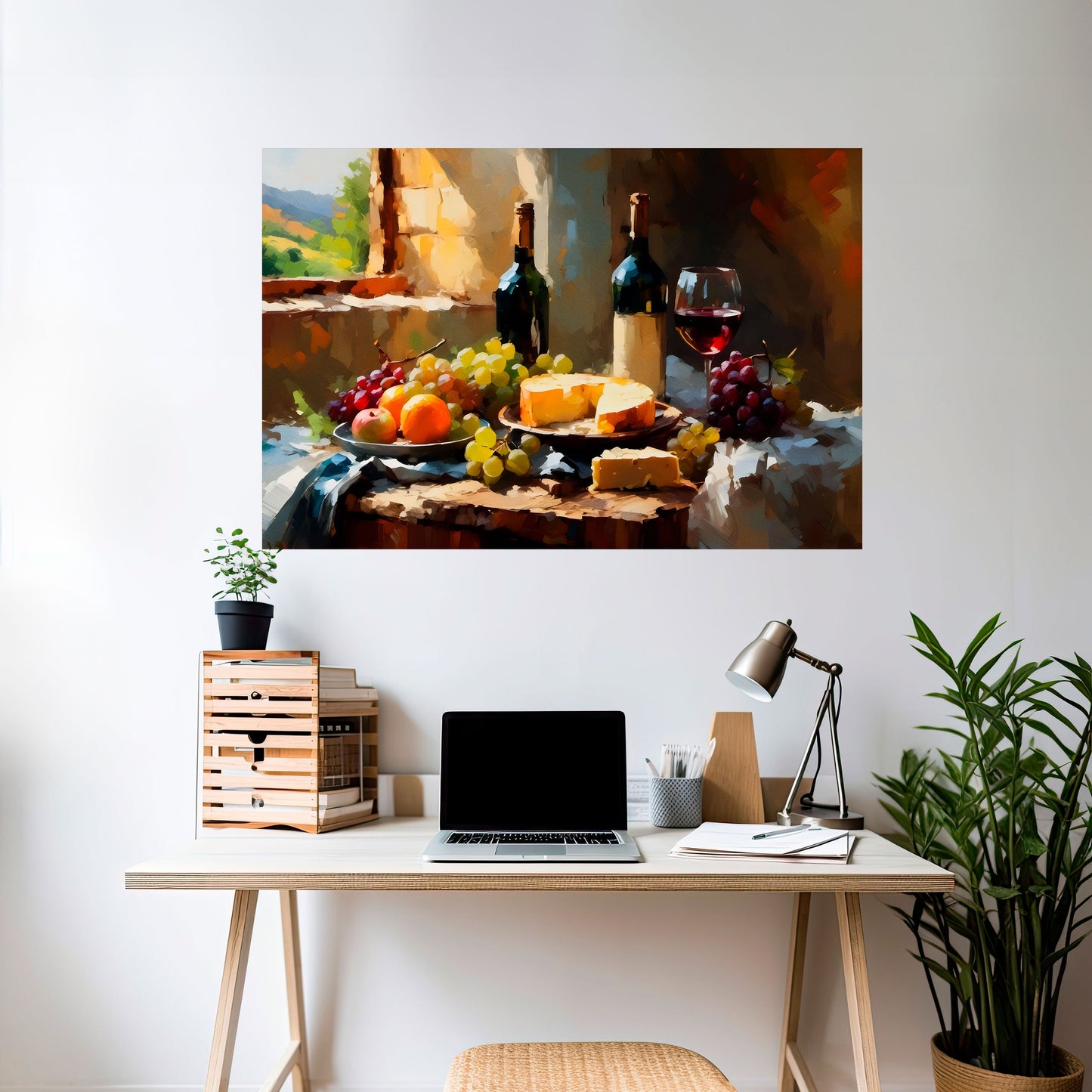 VINTAGE VINEYARD LUXURY Peel and Stick Horizontal Poster