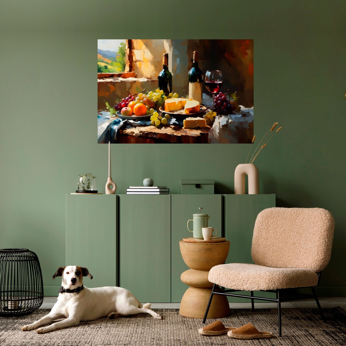 VINTAGE VINEYARD LUXURY Peel and Stick Horizontal Poster